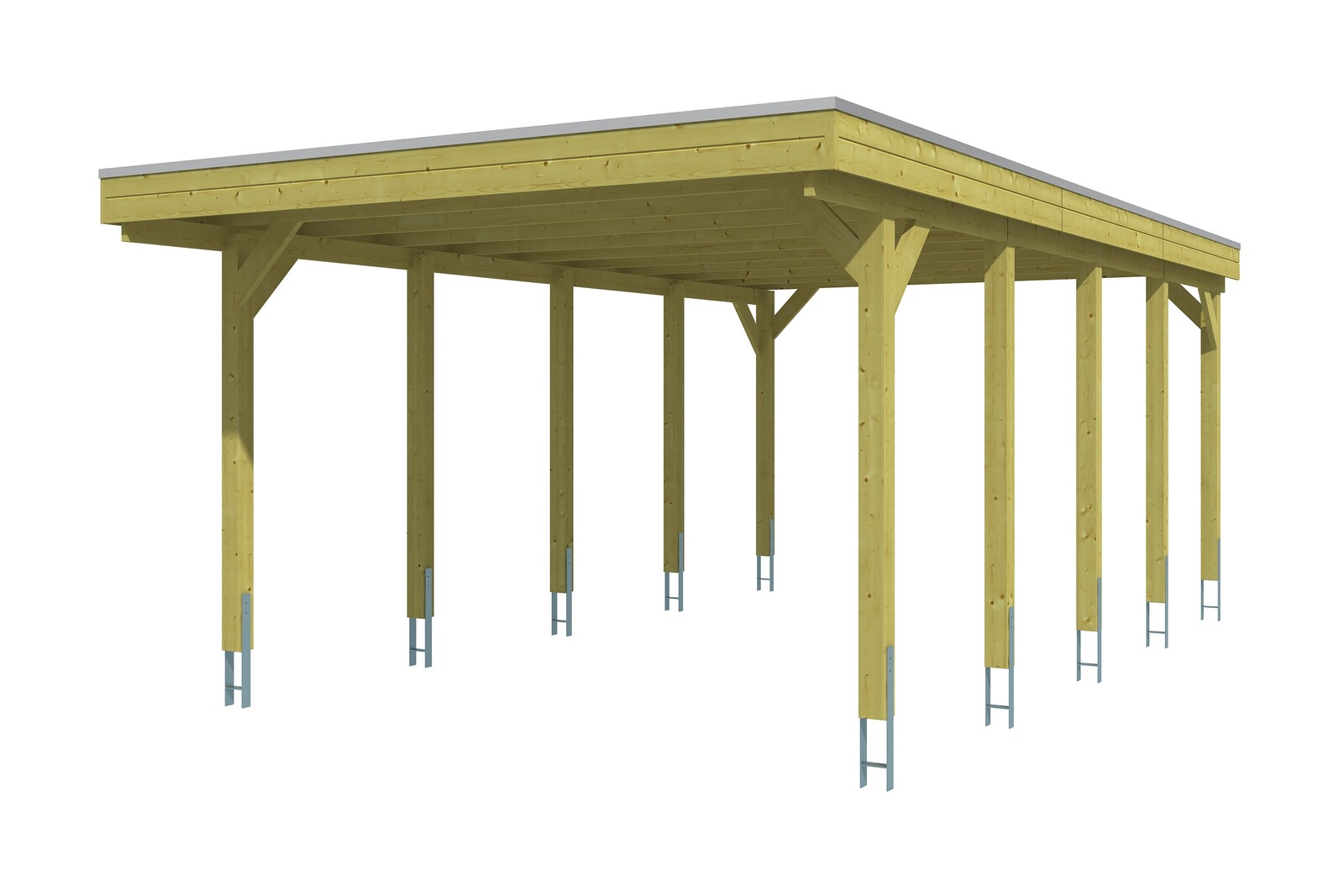 Carport Friesland 397 x 708 cm mit EPDM-Dach