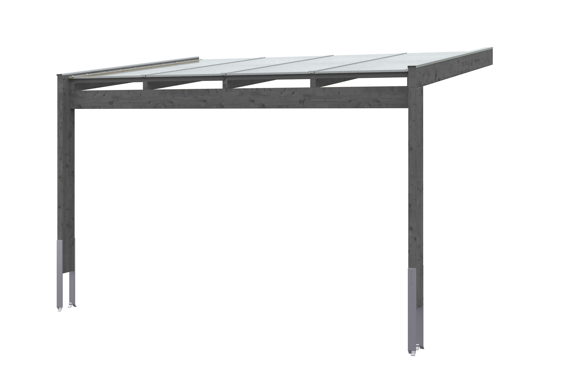 Produktbild: Terrassenüberdachung Novara, Breite 450x309 cm, farblich behandelt in schiefergrau