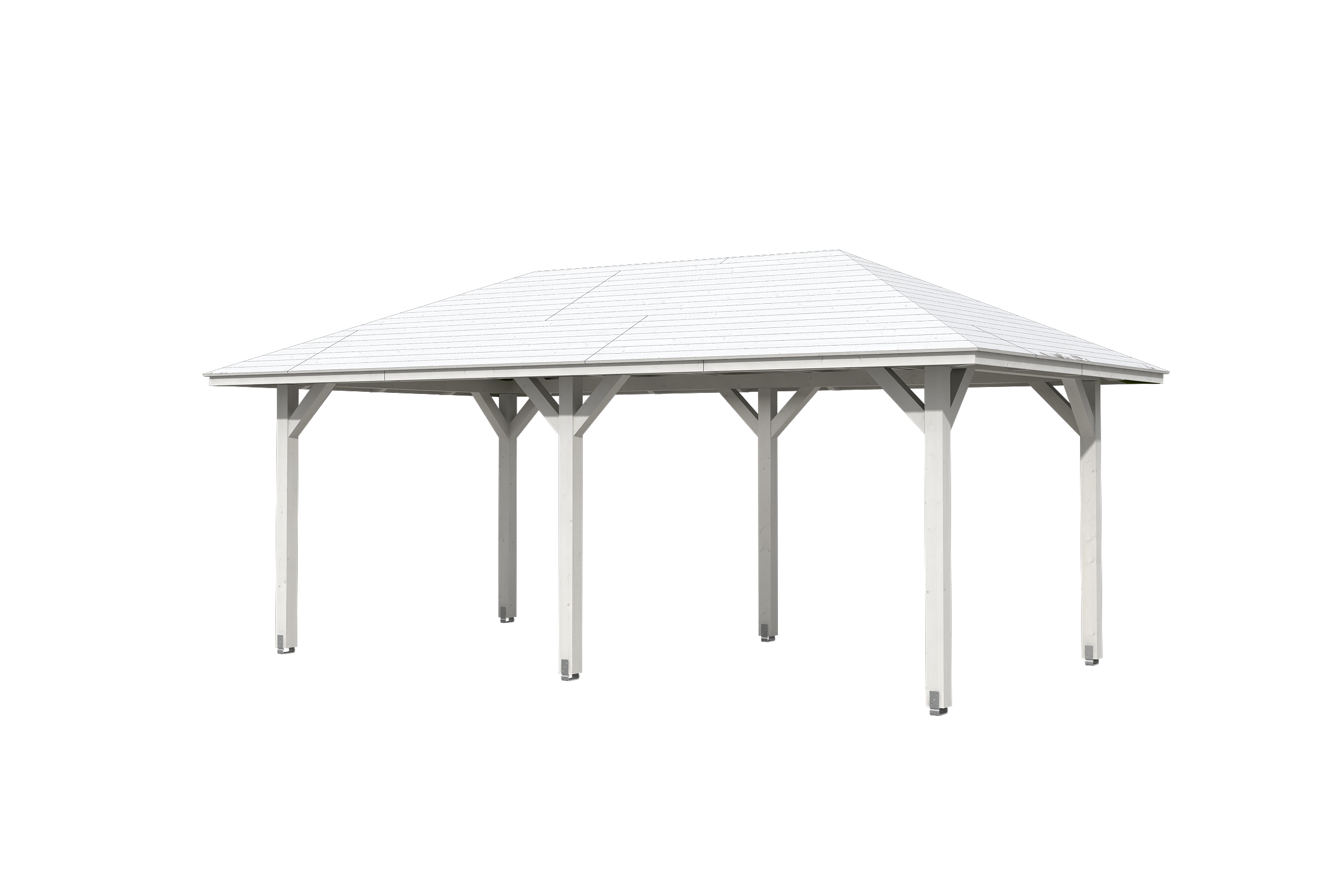 Gazebo Orleans 1, glulam, pre-treated white