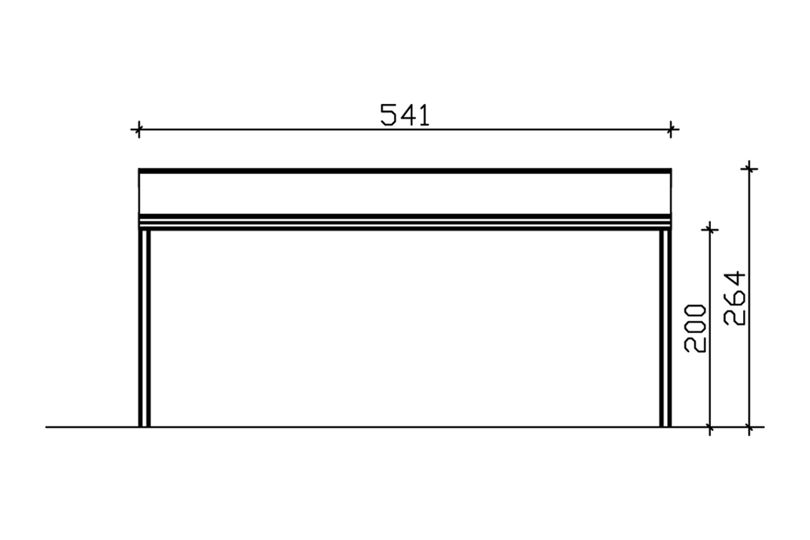 Terrasoverkapping Modena 541 x 357 cm, aluminium, gemoffeld in wit (RAL 9016)