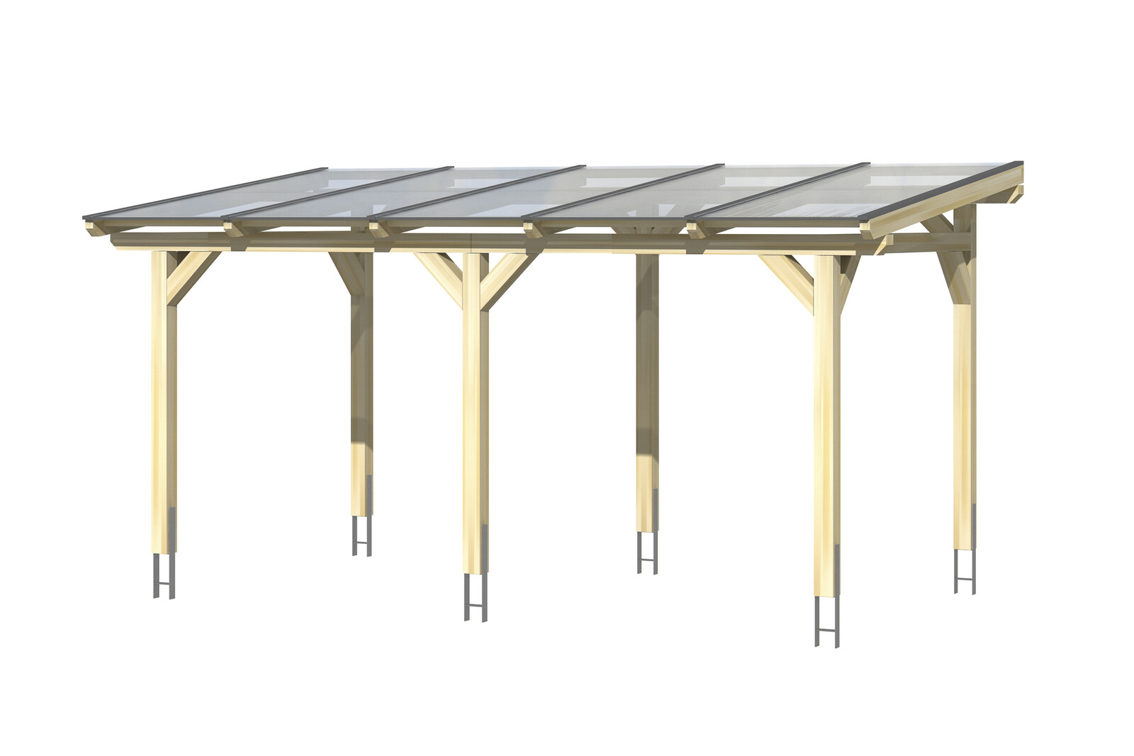 Terrace roof Siena 541 x 300 cm, glulam, untreated