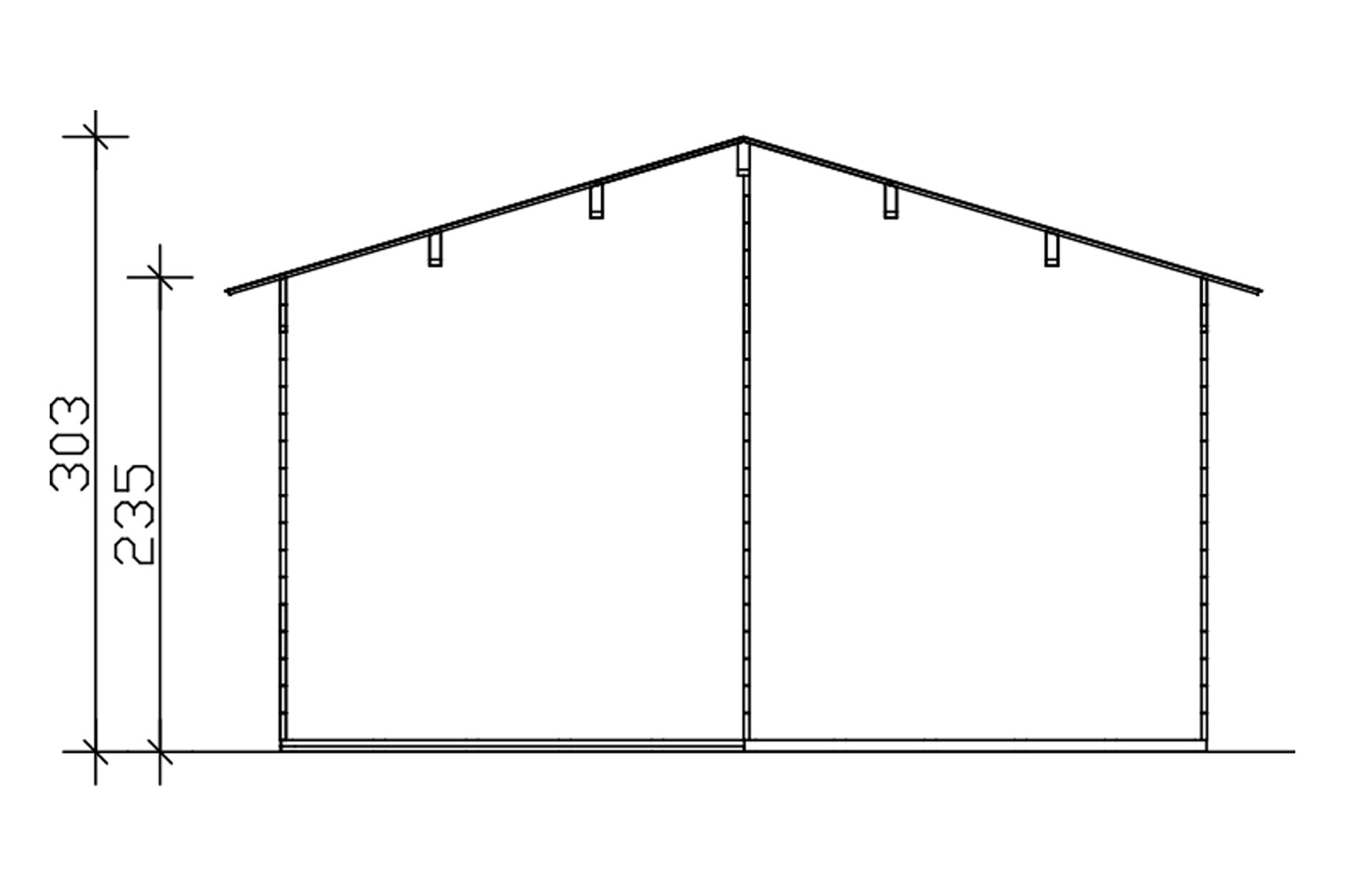 Gartenhaus Utrecht, 460 x 380 cm, schiefergrau