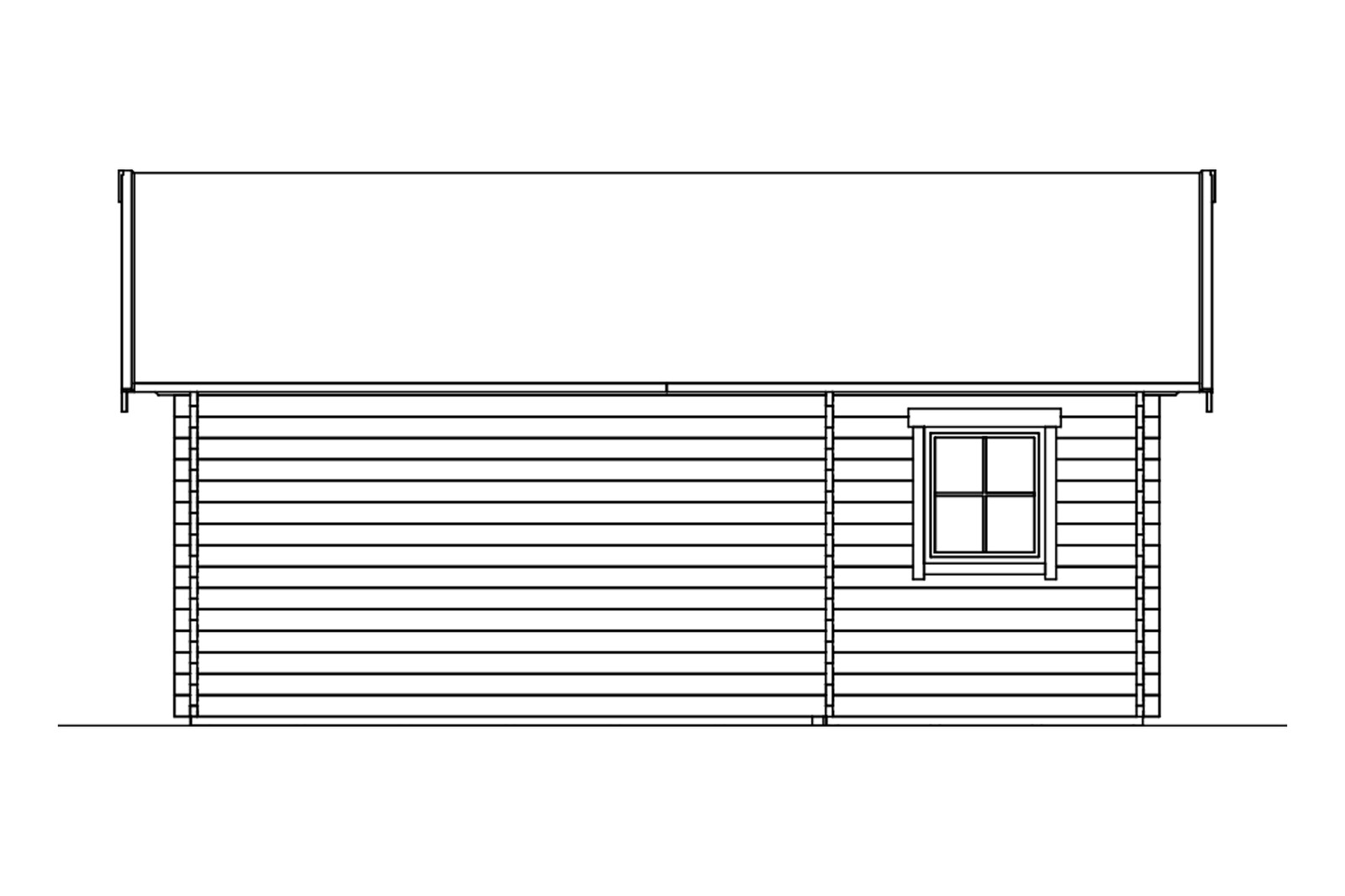 Tuinhuis St. Moritz, 45plus 600 x 500 cm, basishuis met 2e laag dakbeschot, onbehandeld