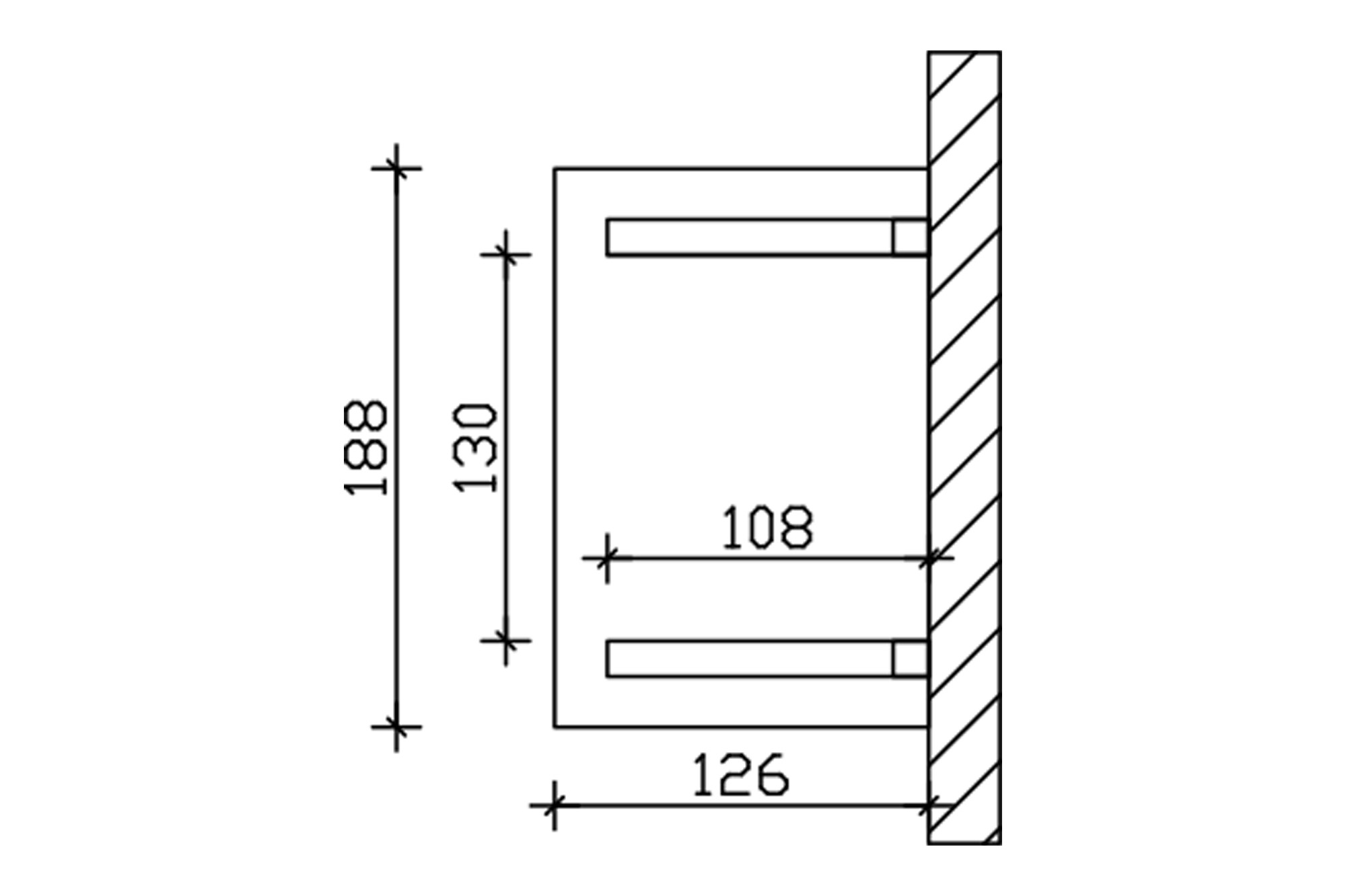 Vordach Wesel Typ 1, 188 x 126 cm, eiche hell