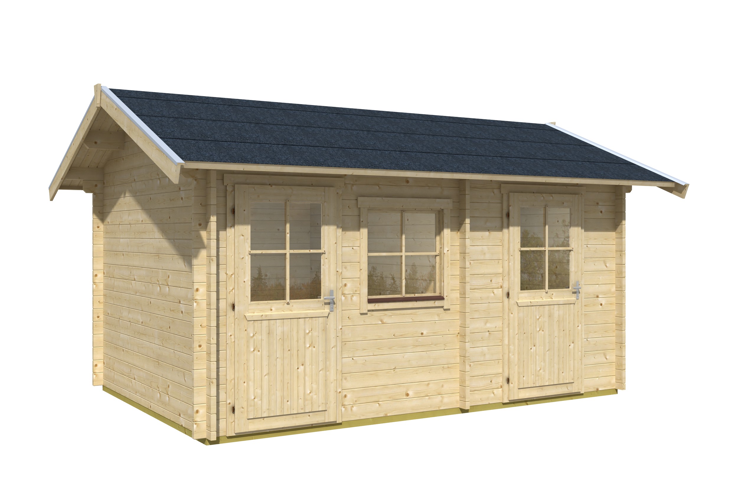 Chalet de loisirs LAUSANNE 450x300cm, 45mm, toit isolable (pour tuiles)