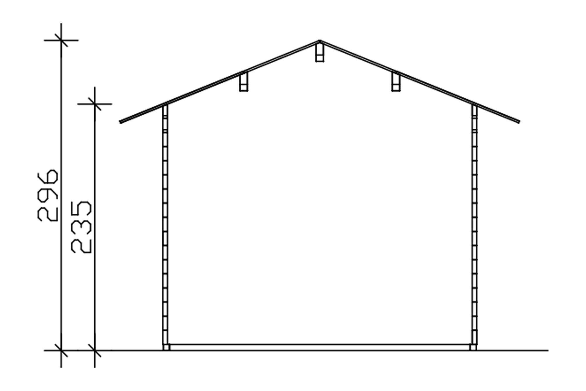 Chalet de loisirs LAUSANNE 450x300cm, 45mm, toit isolable (pour tuiles)