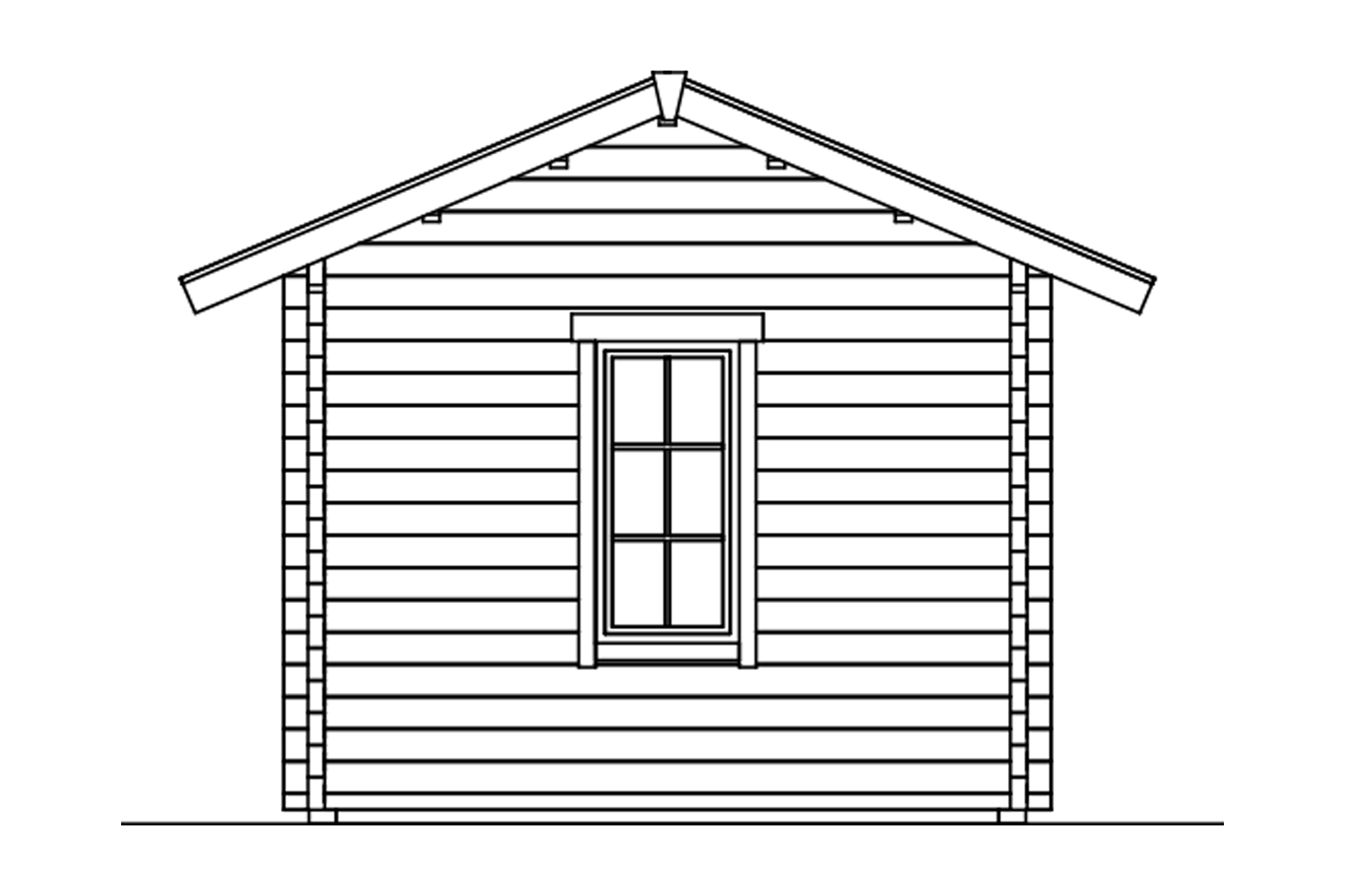 Tuinhuis Montreal 1, 70plus 420 x 300 cm, basishuis, onbehandeld