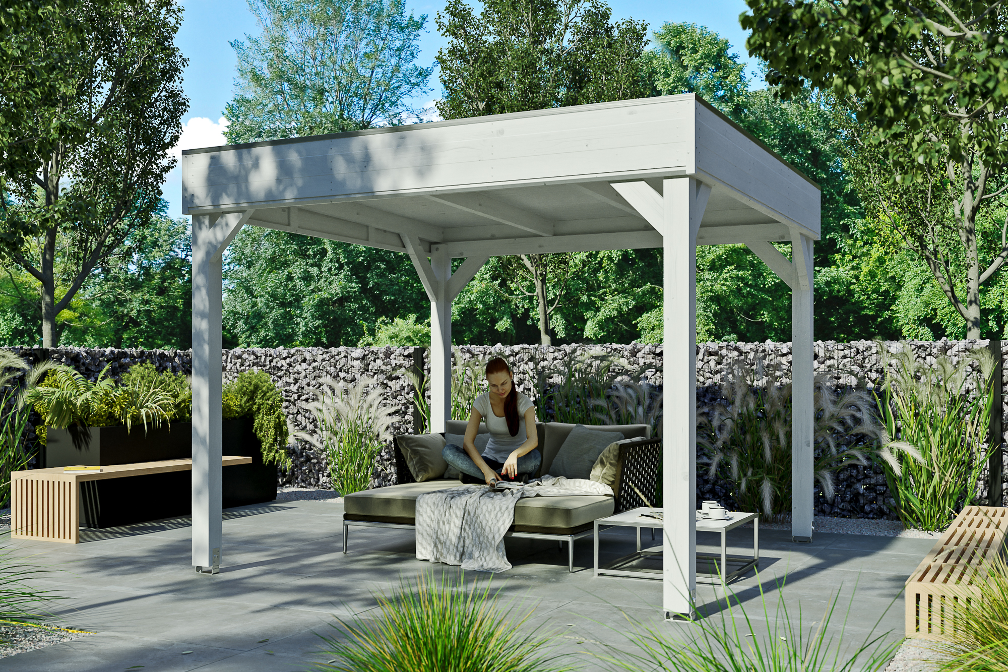 Ambientebild: Pavillon Toulouse, farblich behandelt in weiß