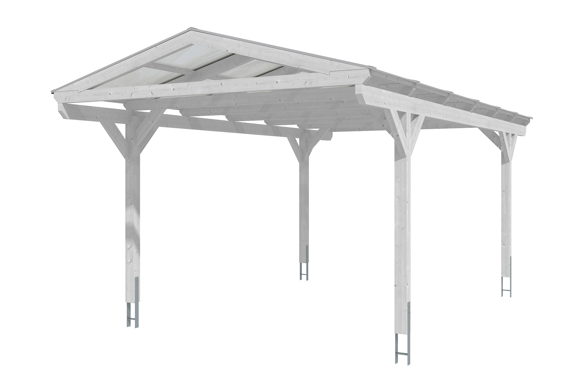 Produktbild: Carport Westerwald 362 x 648 cm, farblich behandelt in schiefergrau