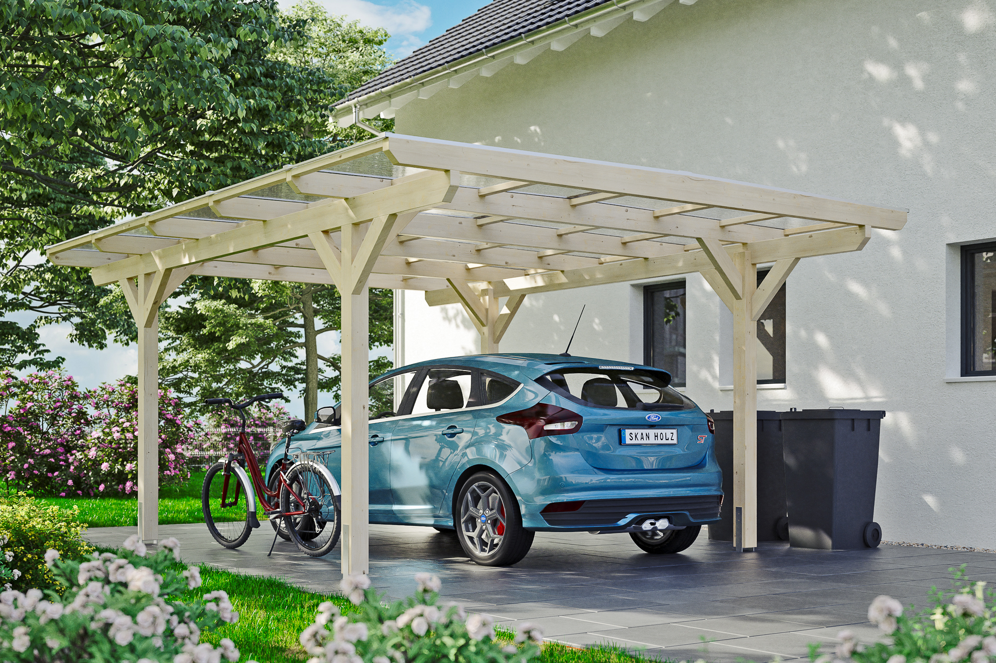 Ambientebild: Carport Odenwald 428 x 541 cm
