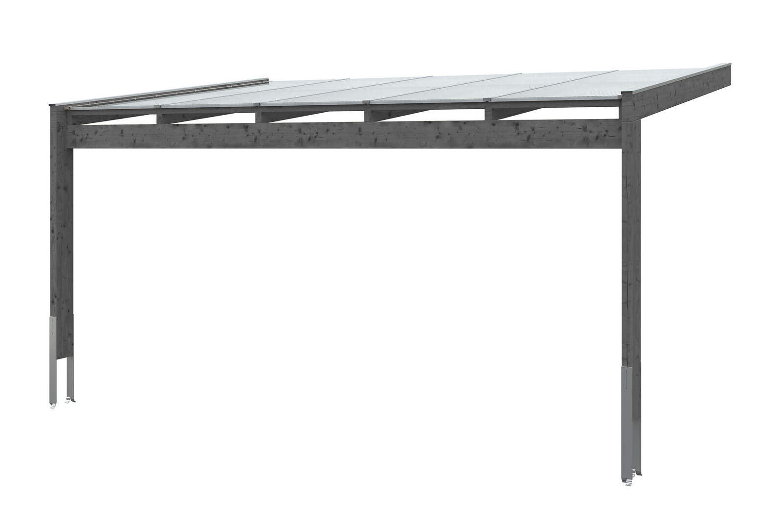 Tonnelle NOVARA 557x359cm, bois lamellé-collé, traitement coloré gris ardoise