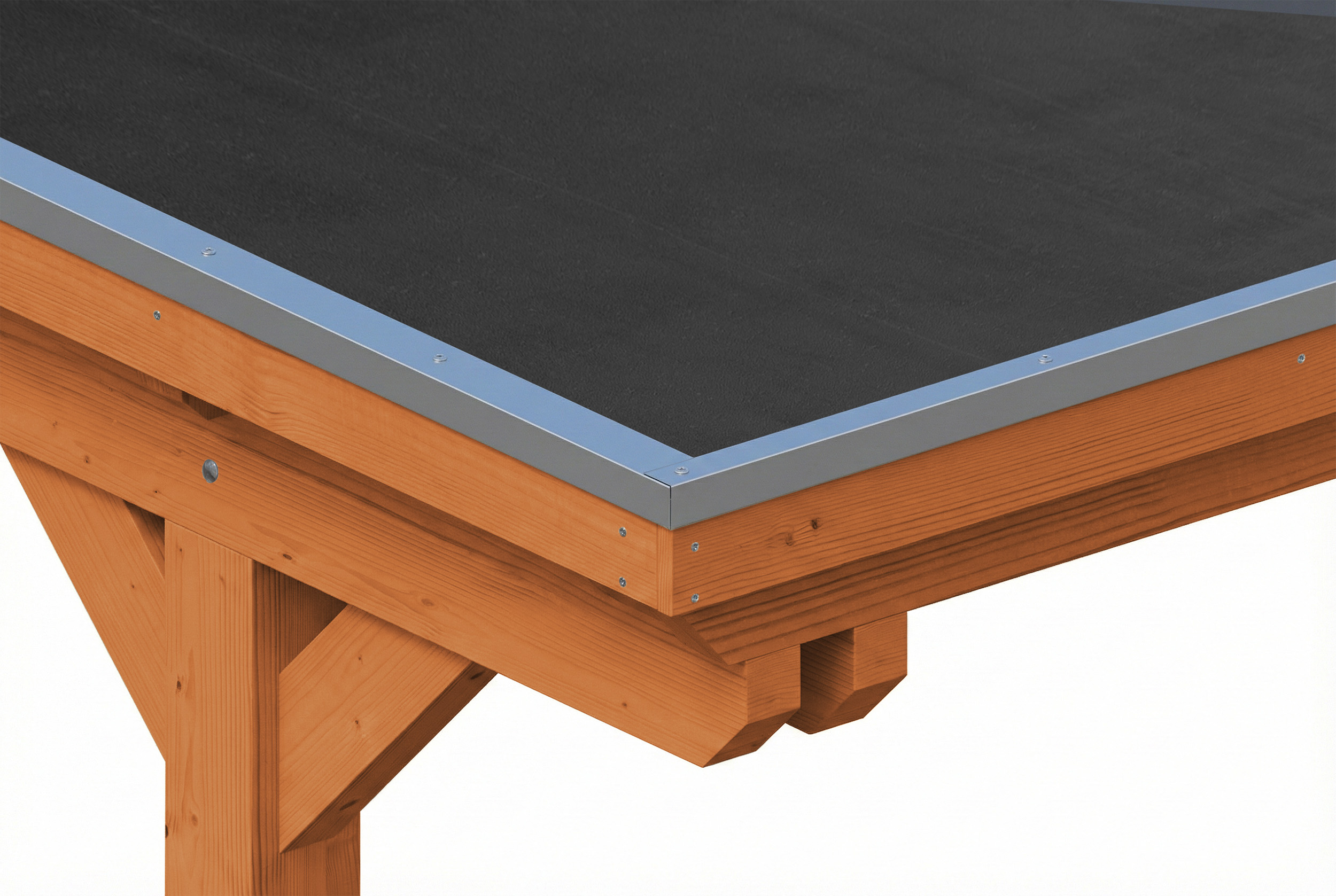 Carport Emsland 609 x 604 cm met EPDM dak, licht eiken