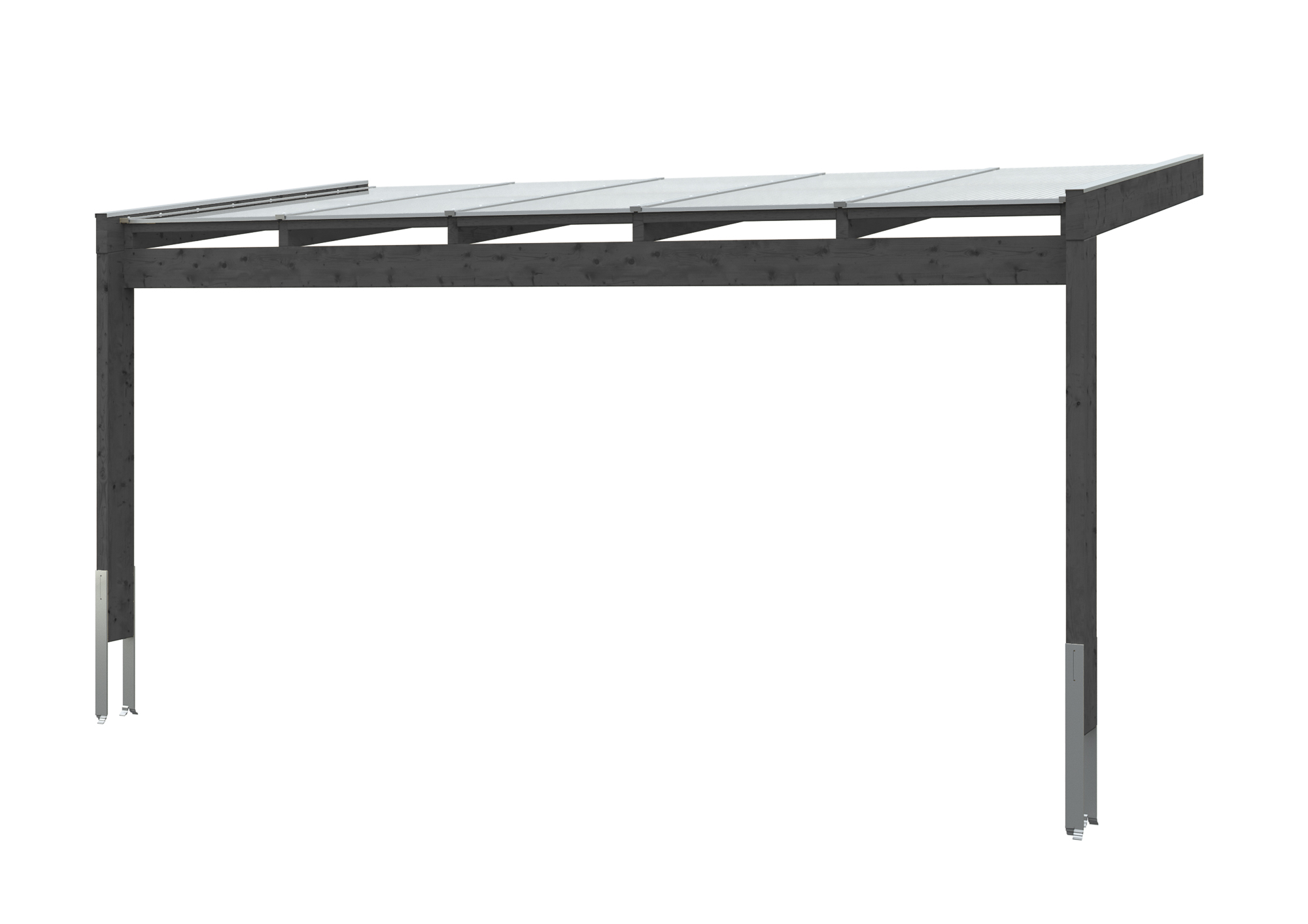 Produktbild: Terrassenüberdachung Novara, Breite 557x259 cm, farblich behandelt in anthrazit