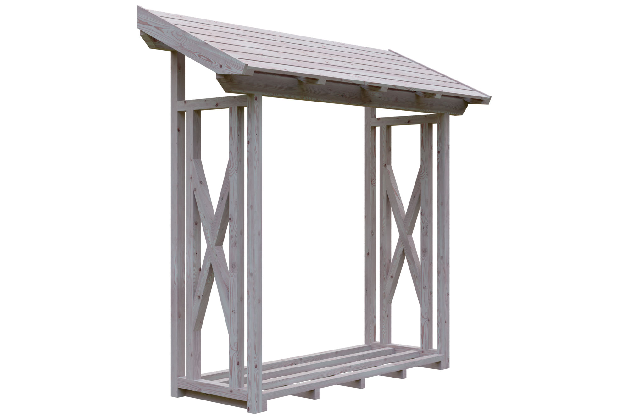 Abri bûches PAUL 1, 240x88cm, non traité