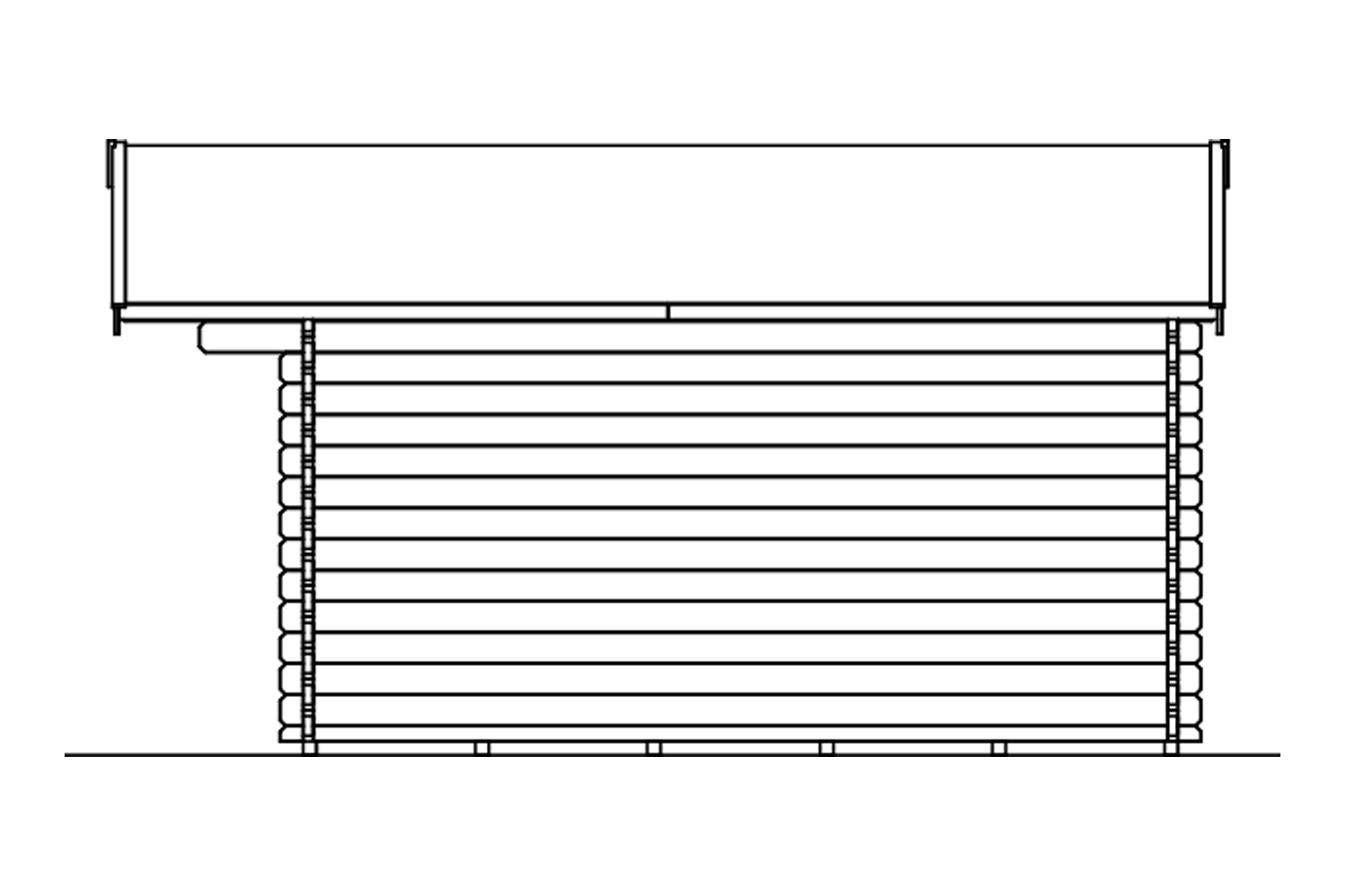 Tuinhuis Stavanger 2, 45mm 380 x 380 cm, onbehandeld