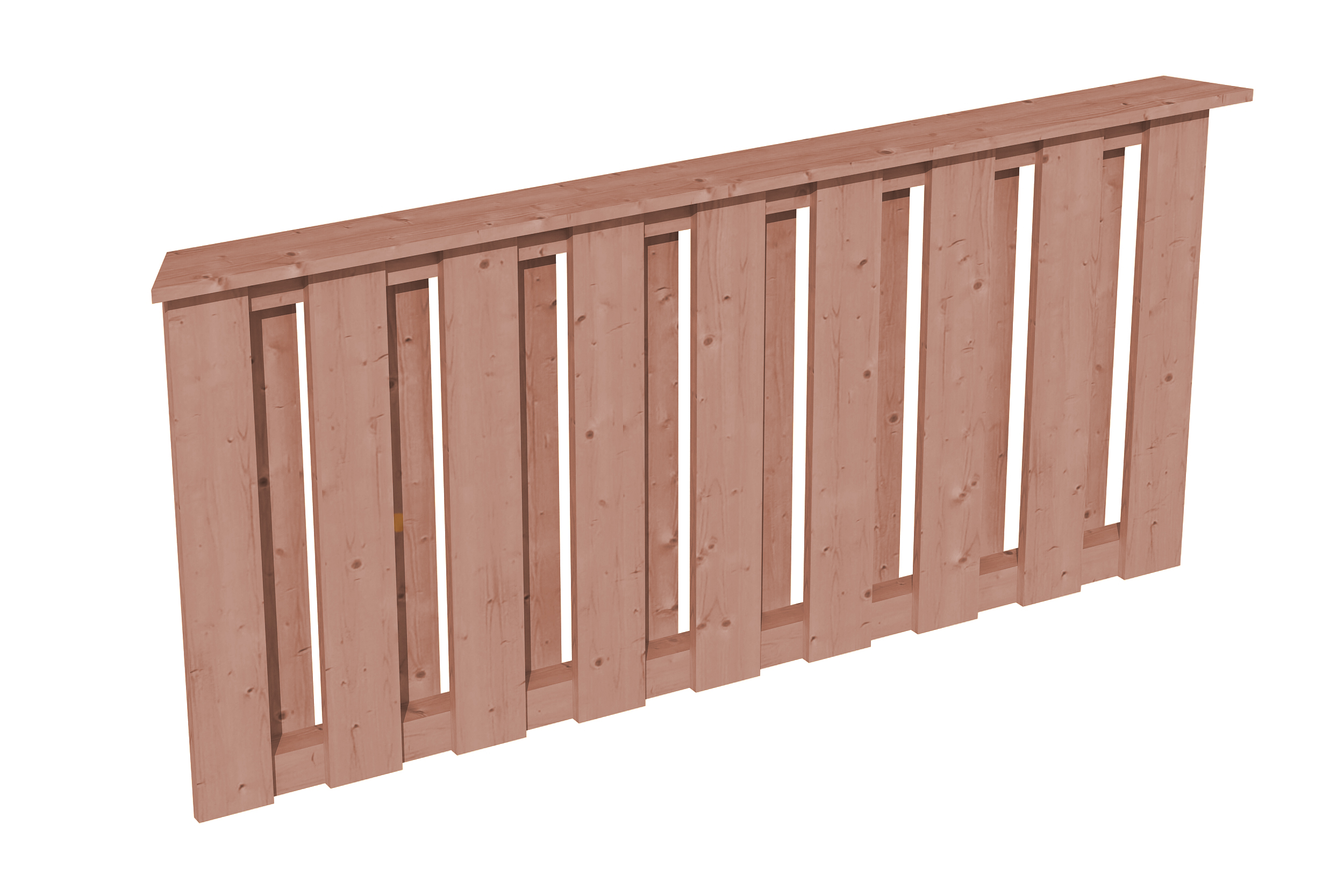 Balustrade 150 x 84 cm (LYON 2), Panneaux à lattes verticales, douglas, non traité