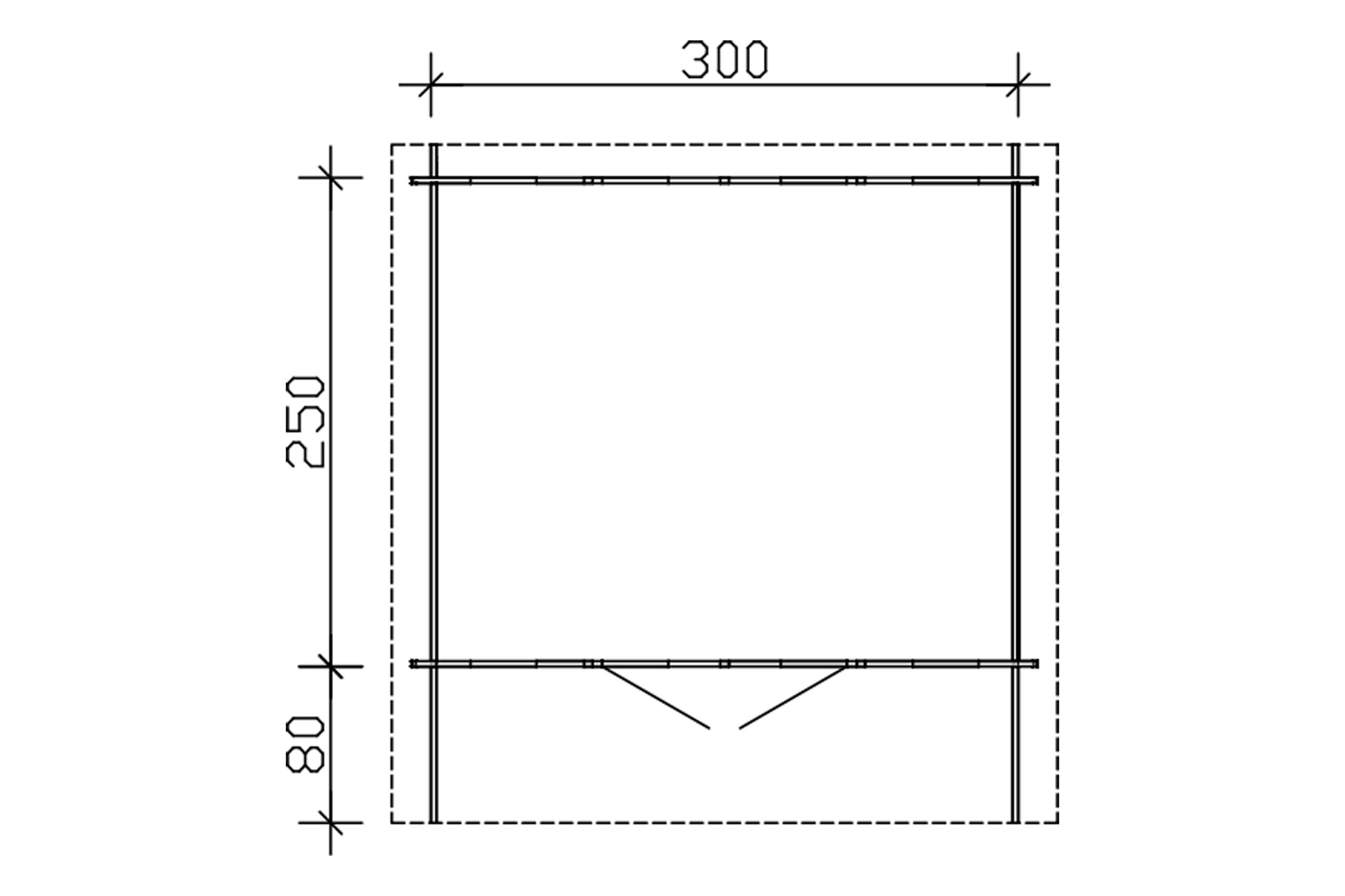 Zahradní domek FARO 2, 28mm, 300 x 250 cm, neošetřené