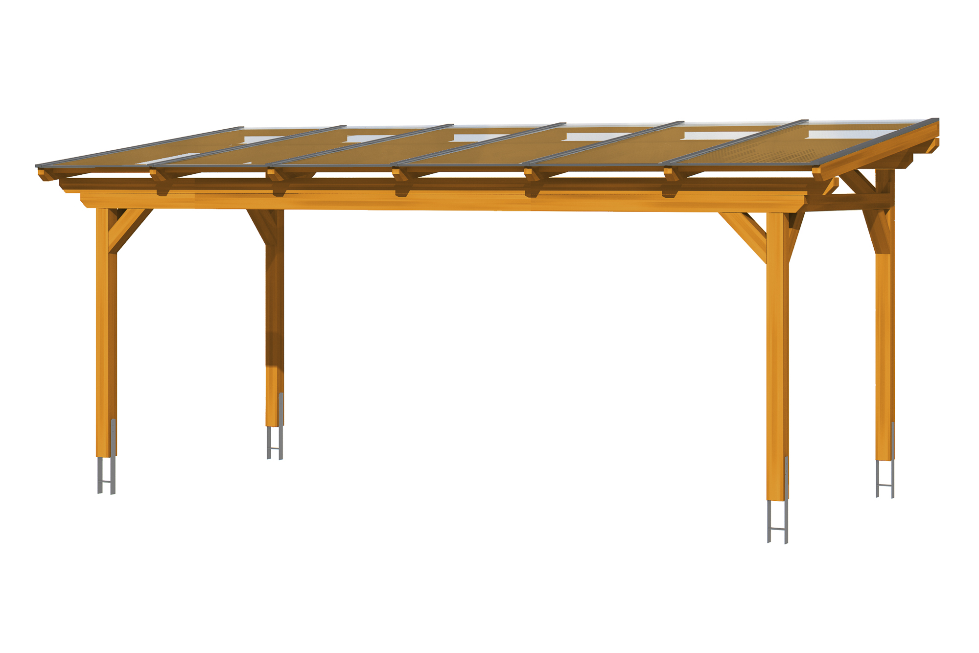 Produktbild: Terrassenüberdachung Sanremo, Breite 648 cm, farblich behandelt farblich behandelt in eiche hell