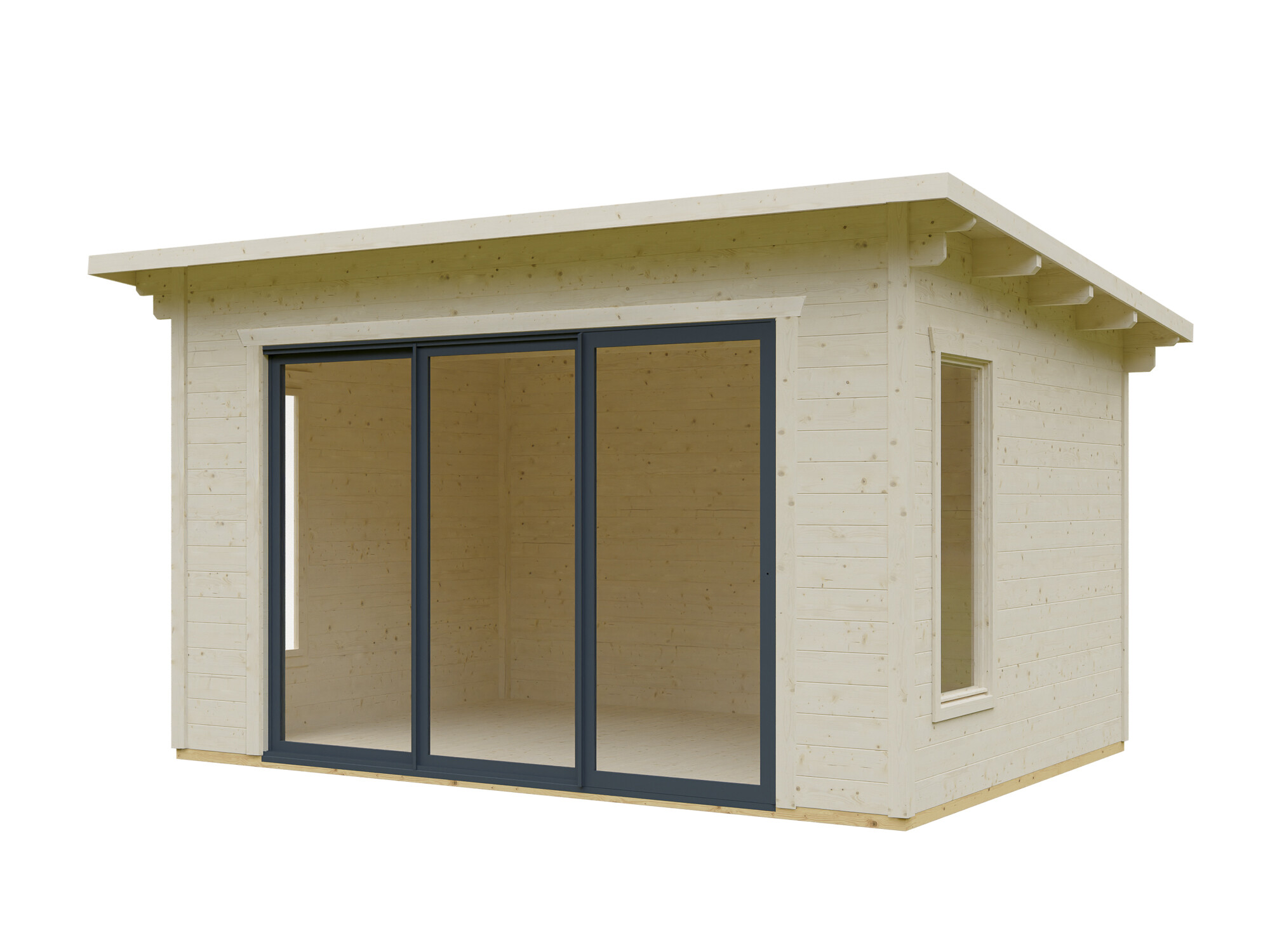 Log cabin Tournai 2, 420 x 300 cm, untreated