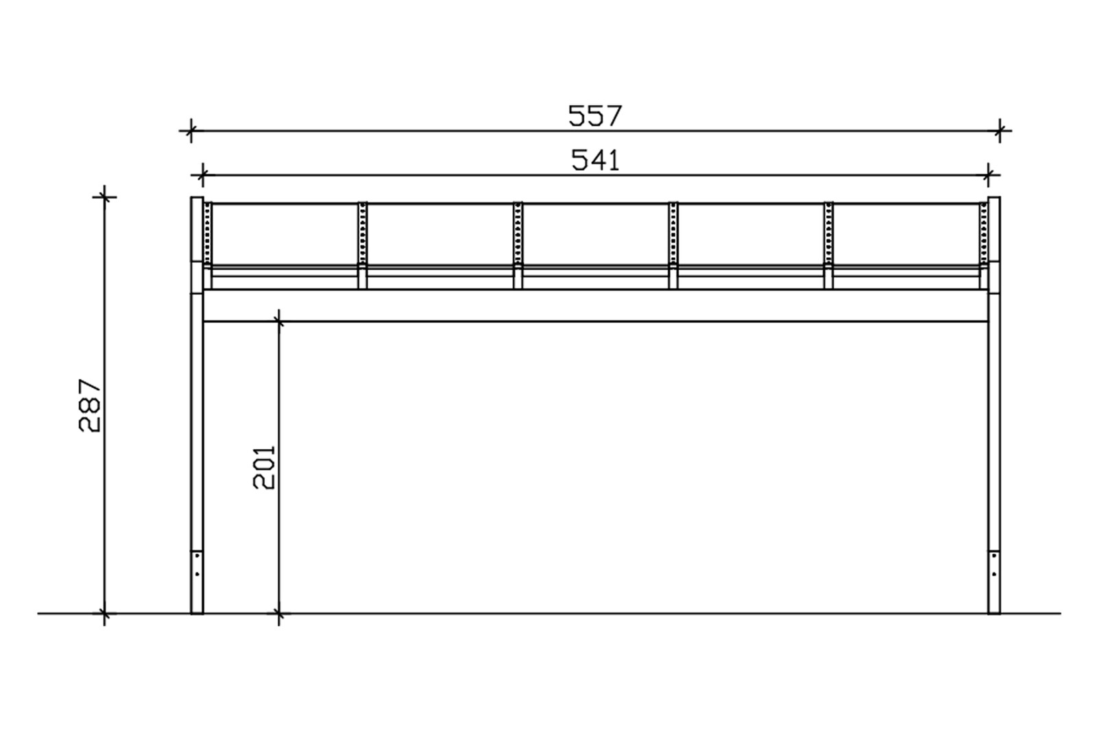 Terrassenüberdachung Novara 557 x 359 cm, Leimholz, schiefergrau