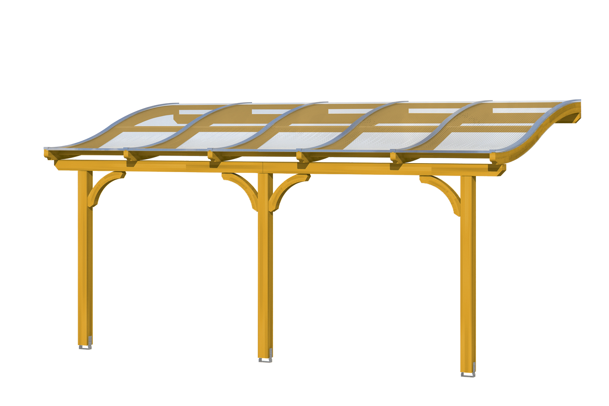 Produktbild: Terrassenüberdachung Venezia, Breite 541 cm, farblich behandelt farblich behandelt in eiche hell