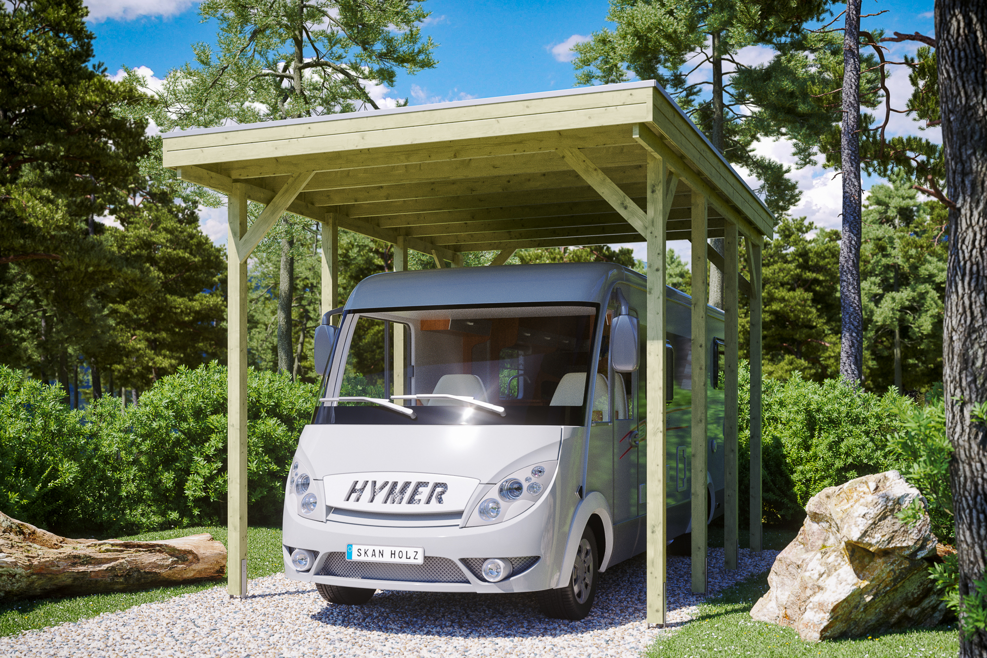 Ambientebild: Carport Friesland Caravan 397 x 555 cm