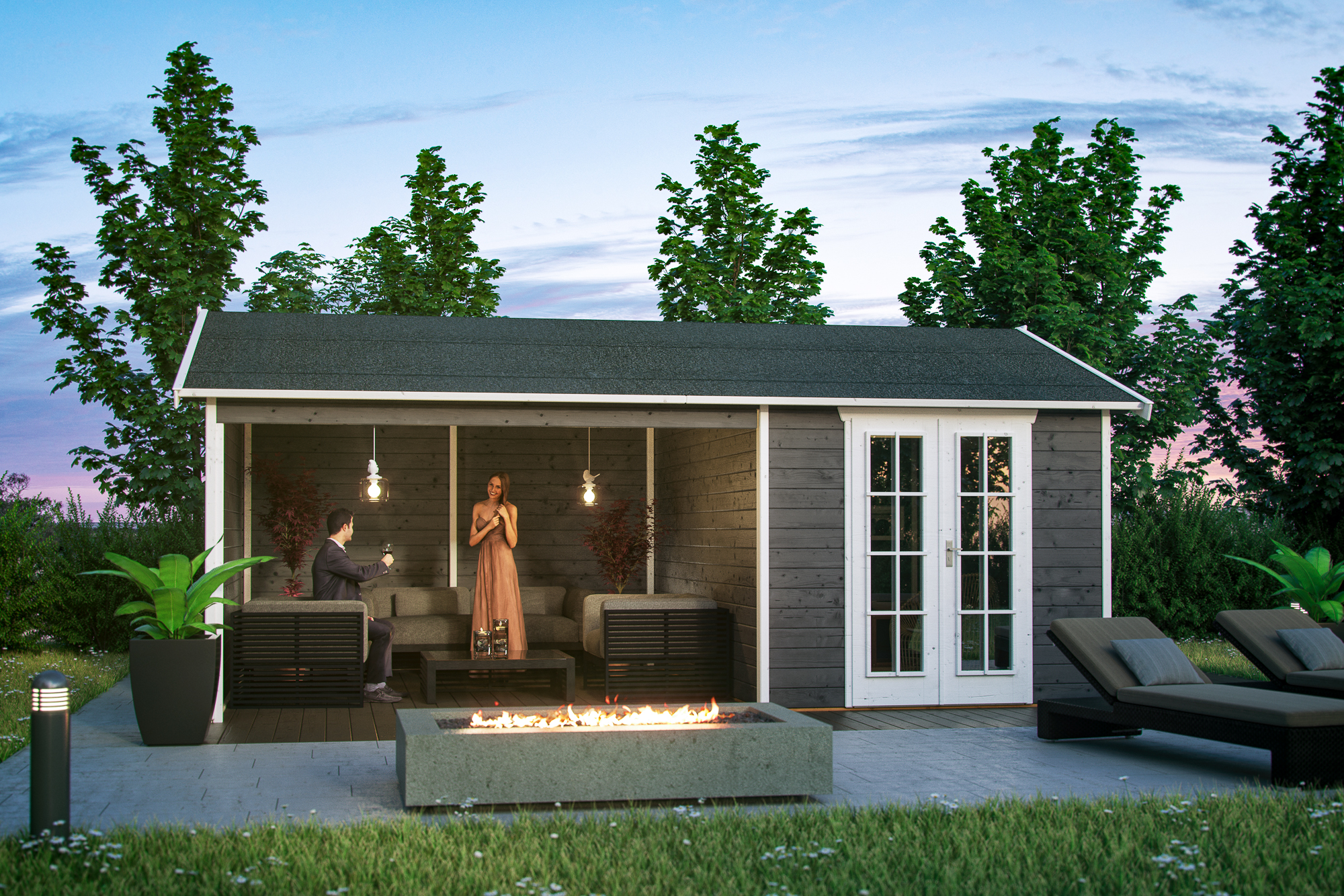 Tuinhuis Tilburg, 28mm 613 x 380 cm, leigrijs