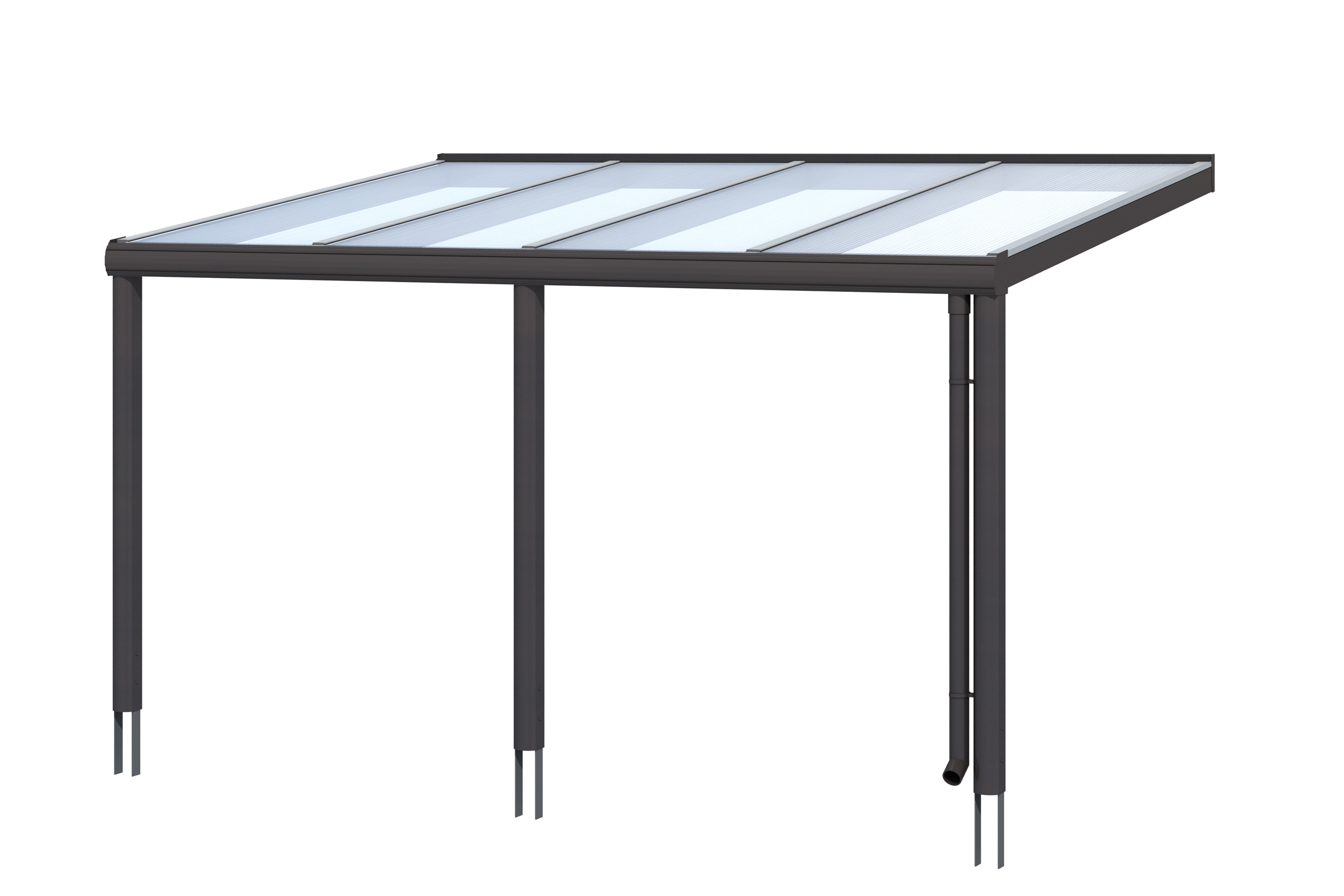Produktbild: Terrassenüberdachung Garda, Breite 434 cm, farblich behandelt in anthrazit