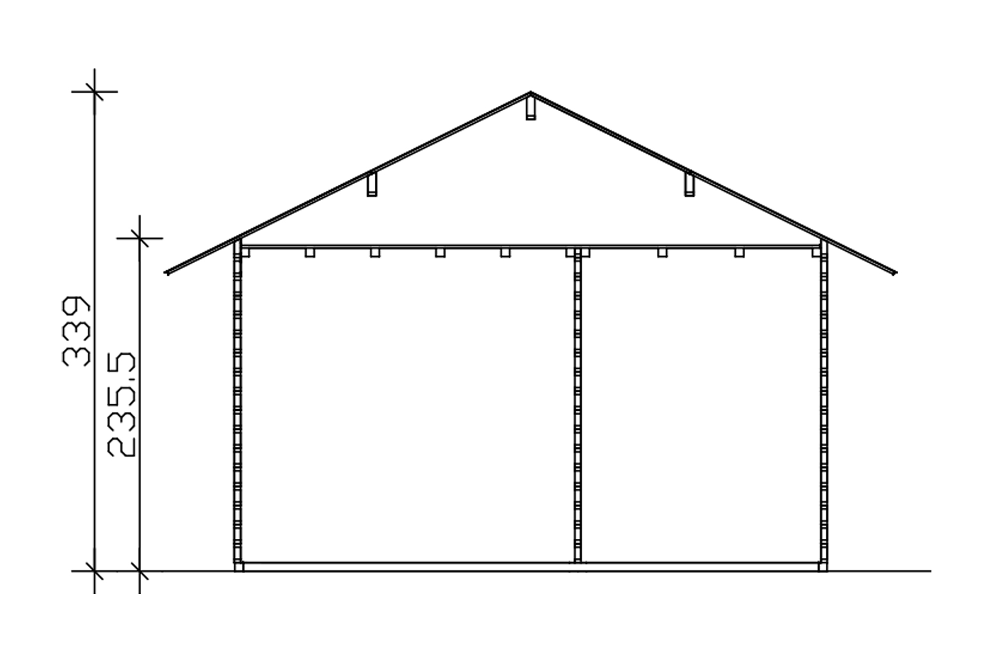 Gartenhaus Esbjerg 2, 420 x 560 cm, natur