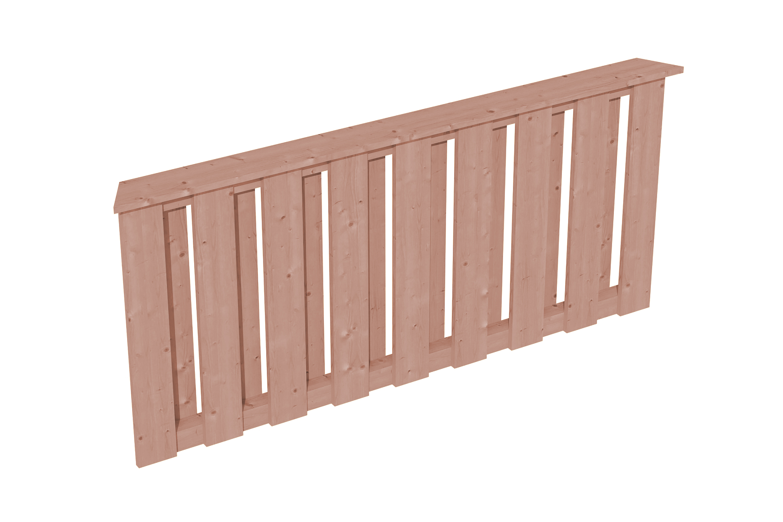 Brüstung Deckelschalung 180 x 84 cm, Douglasie, natur