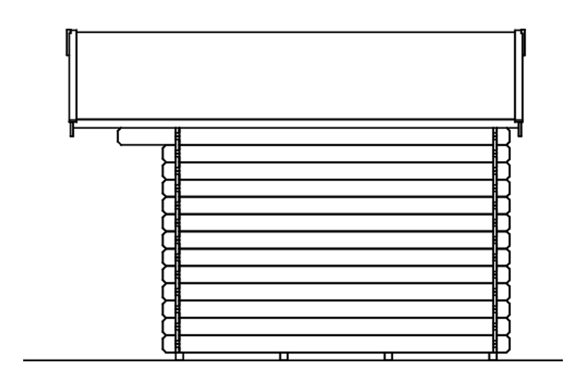 Abri de jardin COMO 300x250cm, 28mm, non traité