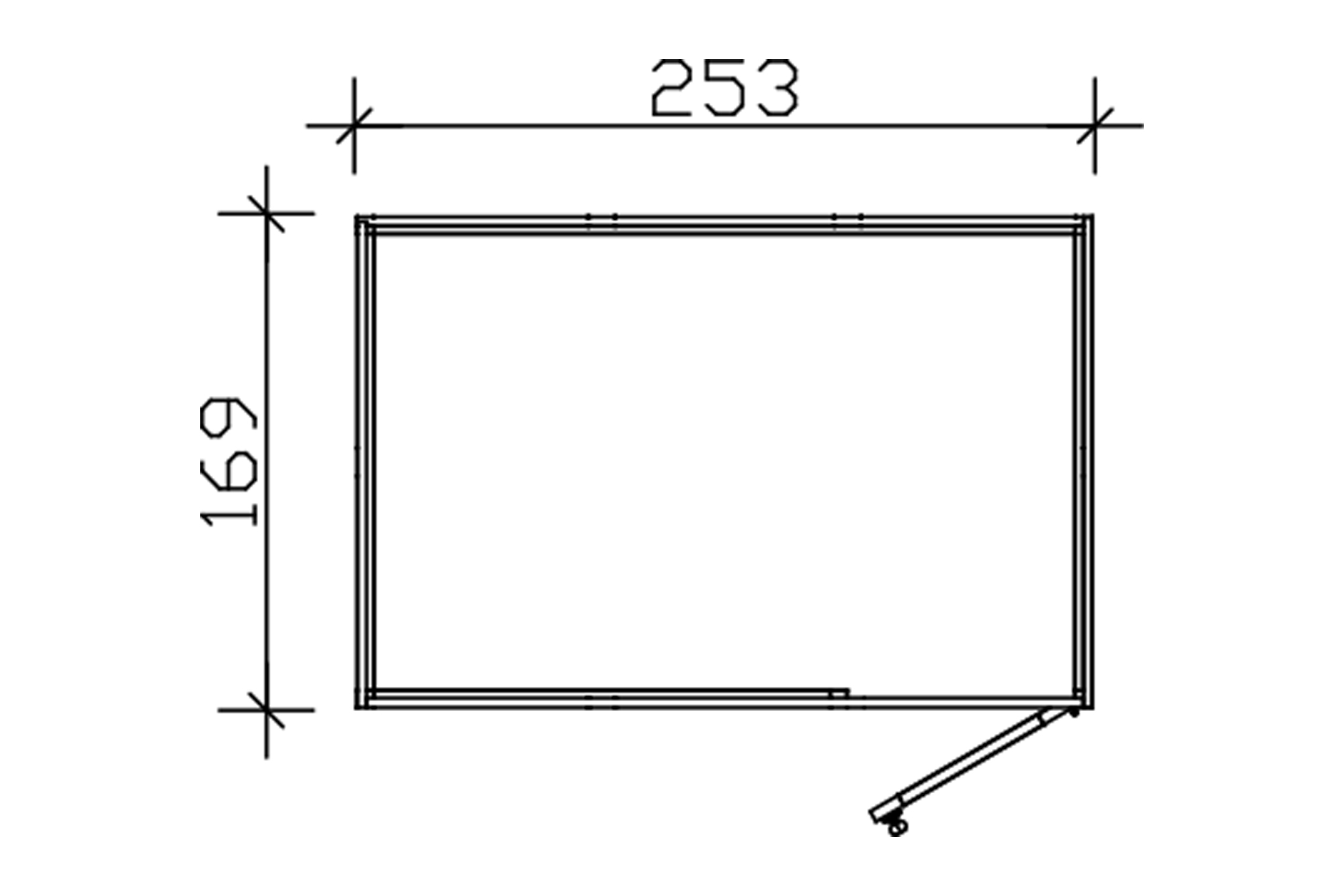 Abri de jardin BRISBANE 2, 253x169cm, gris ardoise