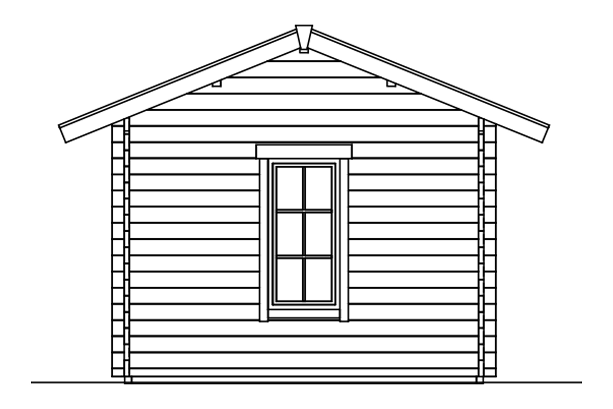 Log cabin Lugano 1, 420 x 300 cm, untreated
