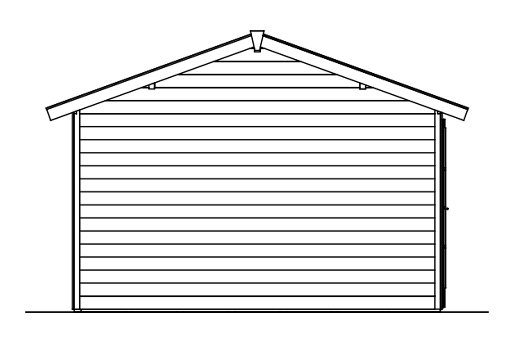 Gartenhaus Tilburg 613 x 380 cm, natur