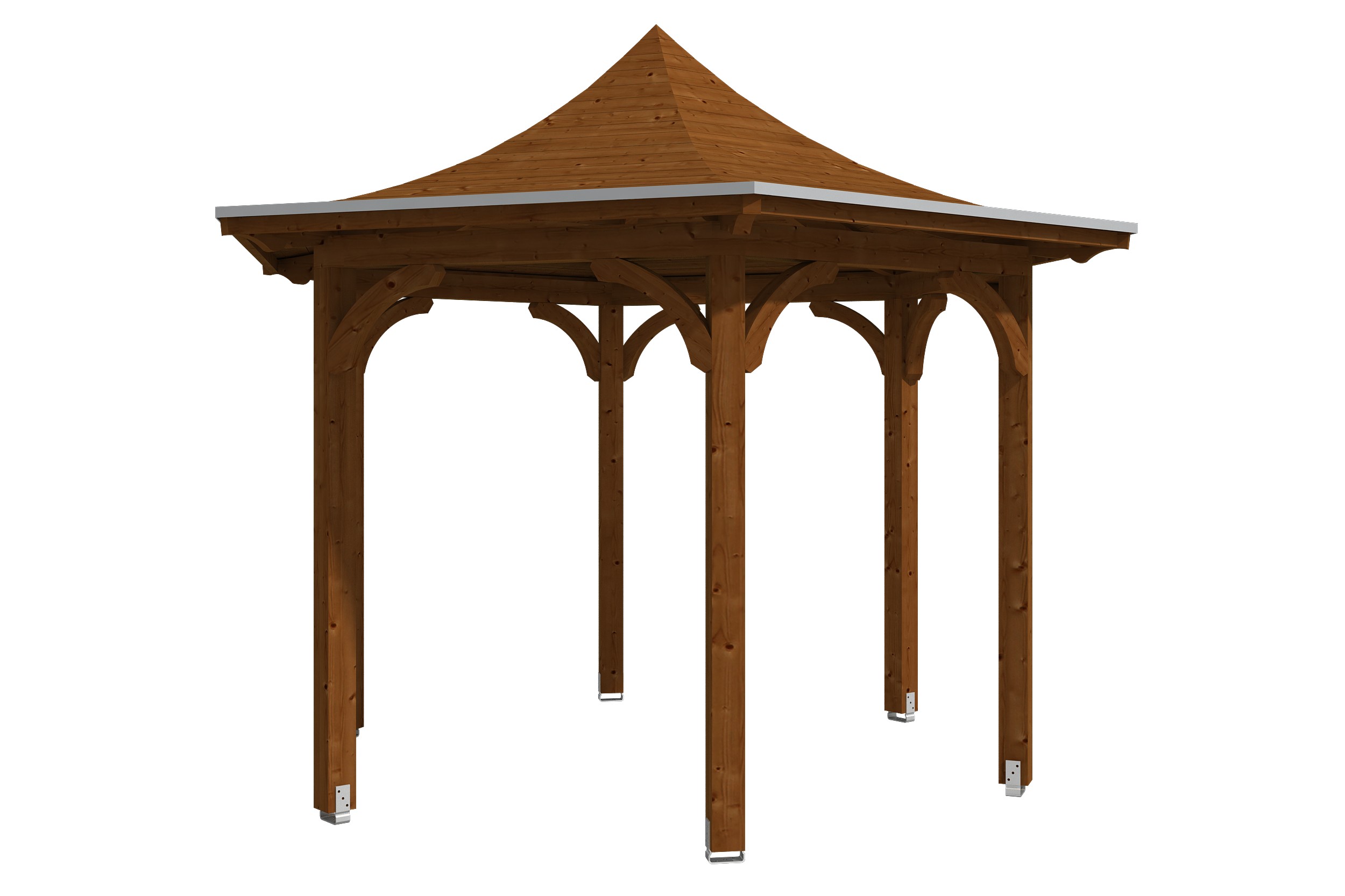 Produktbild: Pavillon Versailles, farblich behandelt in nussbaum