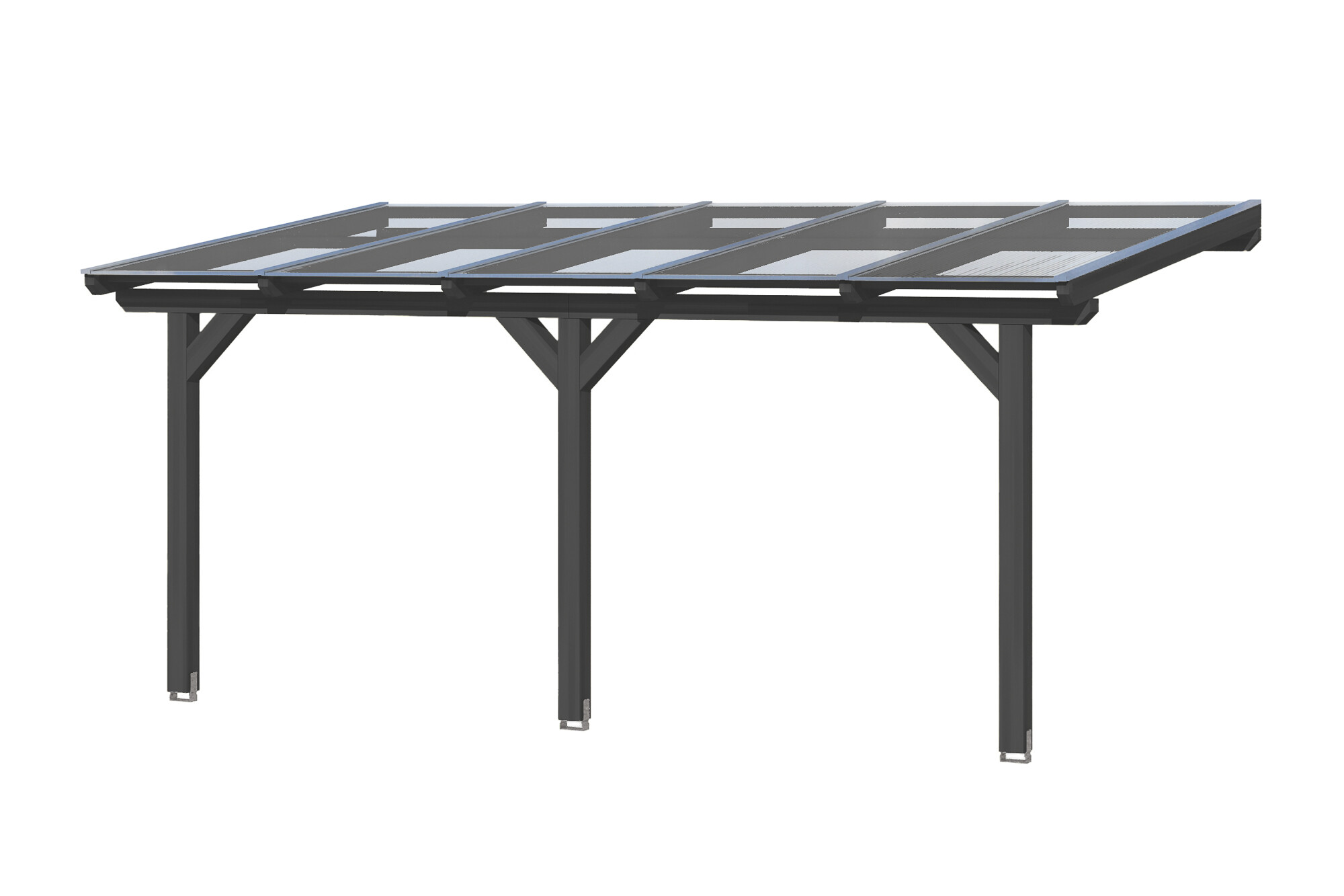 Terrassenüberdachung Andria 541 x 400 cm, Leimholz, anthrazit