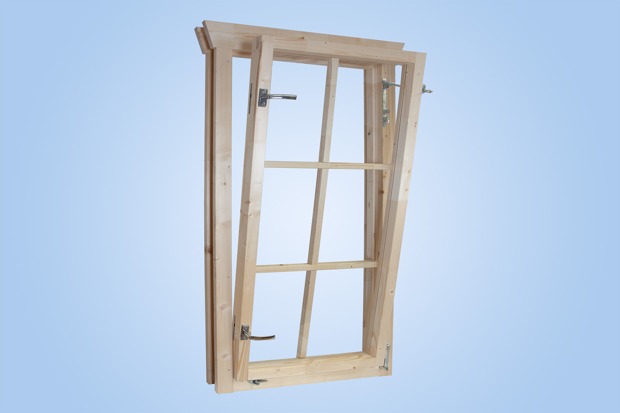 Fenster geöffnet (Kippfunktion), Darstellung ohne Sprossen