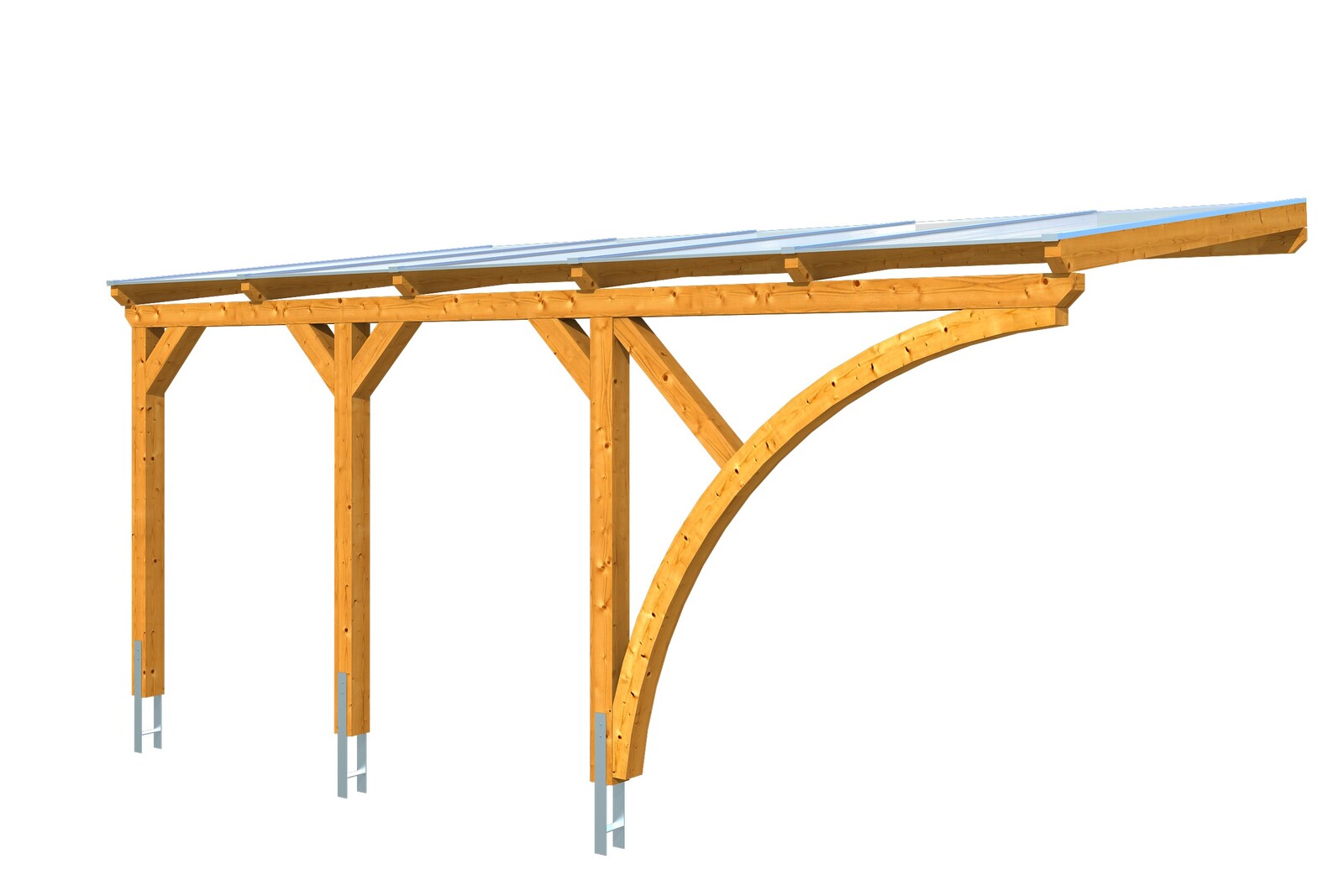 Carport Eifel 300 x 541 cm, eiche hell