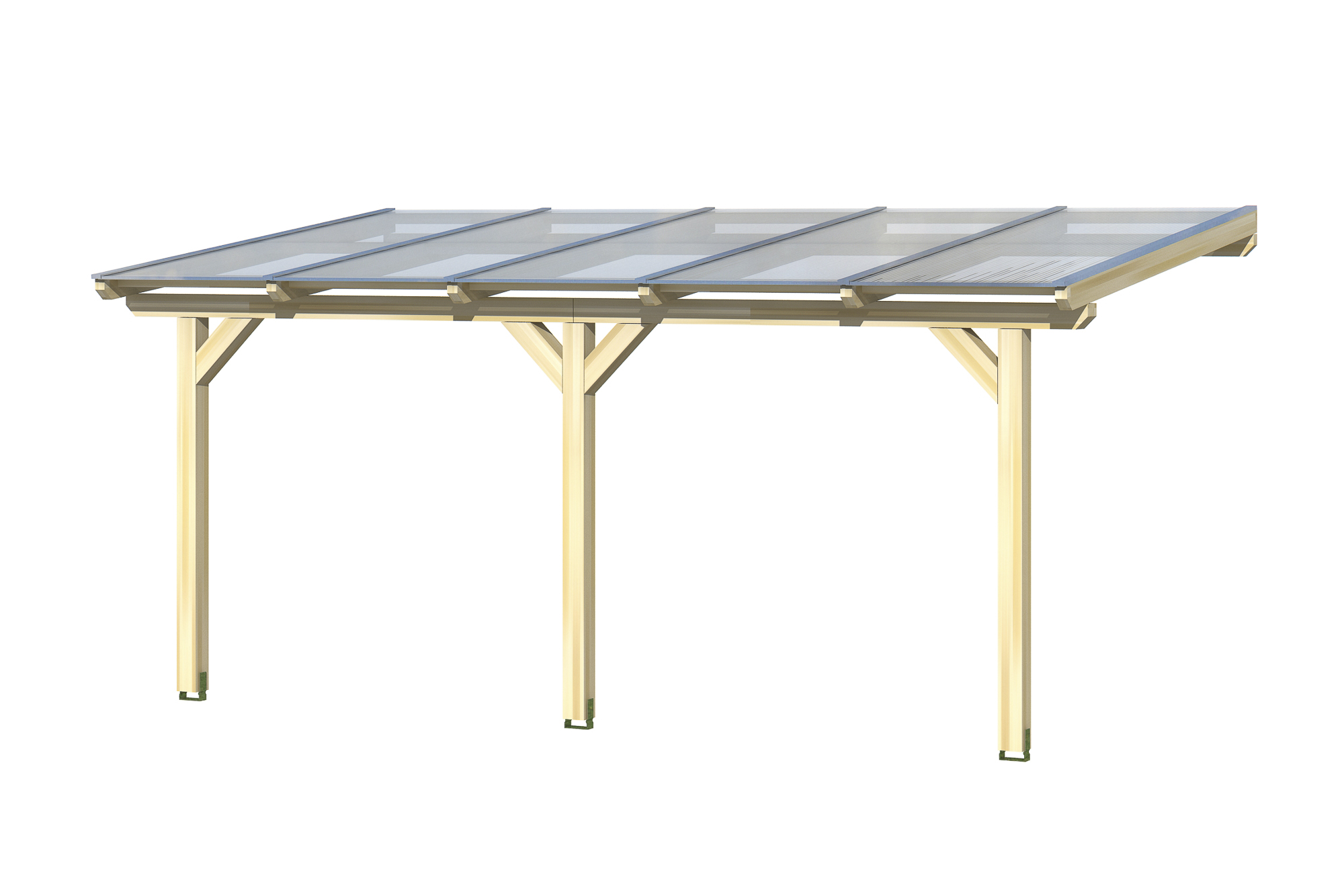 Terrasoverkapping Andria 541 x 400 cm, gelamineerd hout, onbehandeld