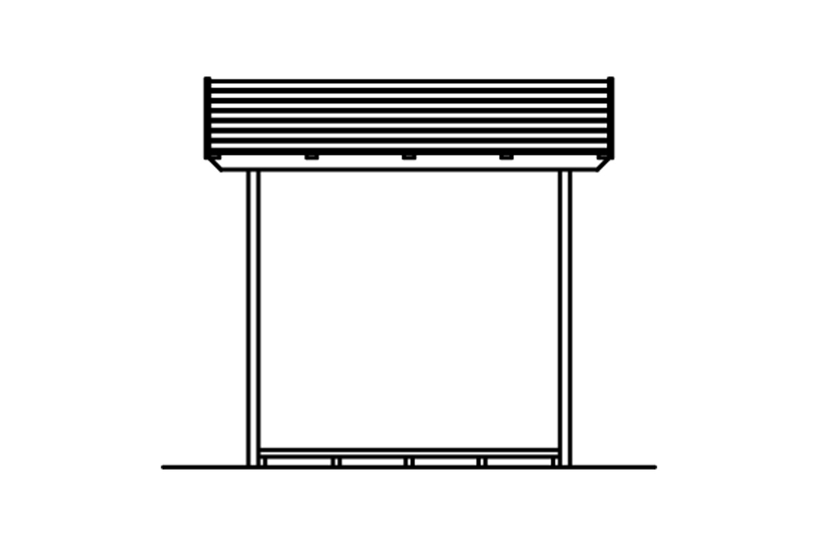 Holzunterstand Paul 1, 240 x 88 cm, natur