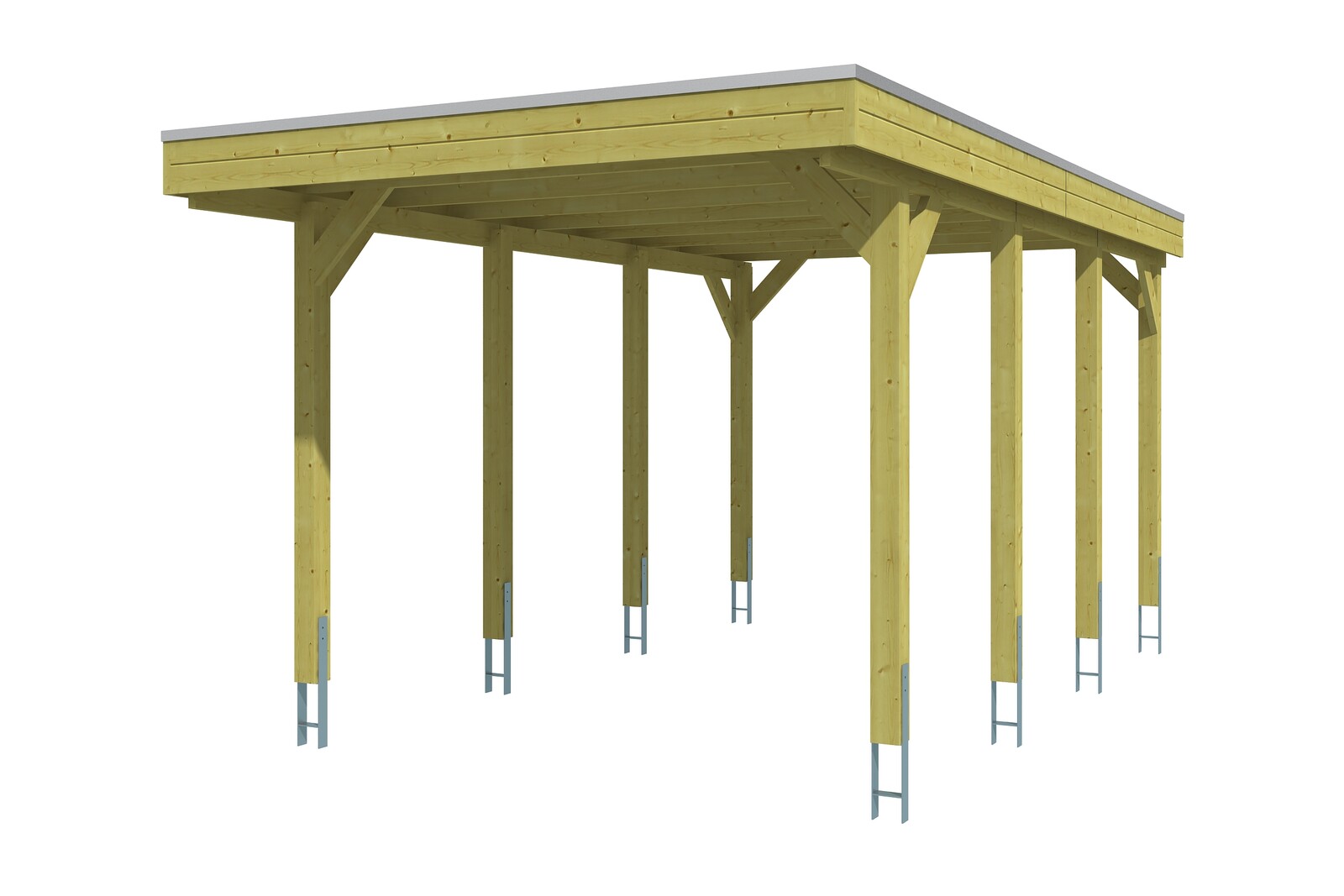 Carport Friesland 314 x 555 cm mit Aluminiumdach