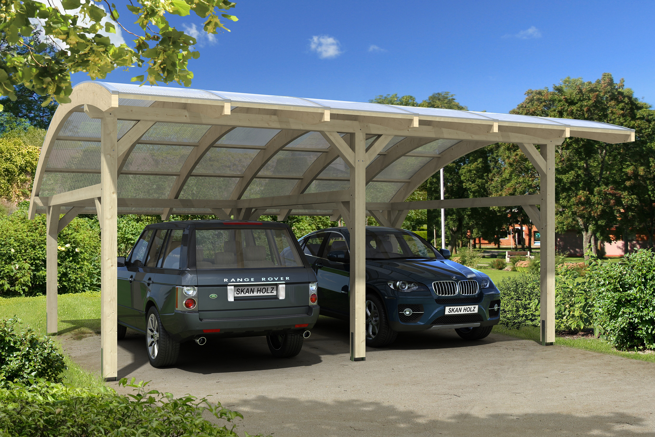 Ambientebild: Carport Schwaben 648 x 630 cm
