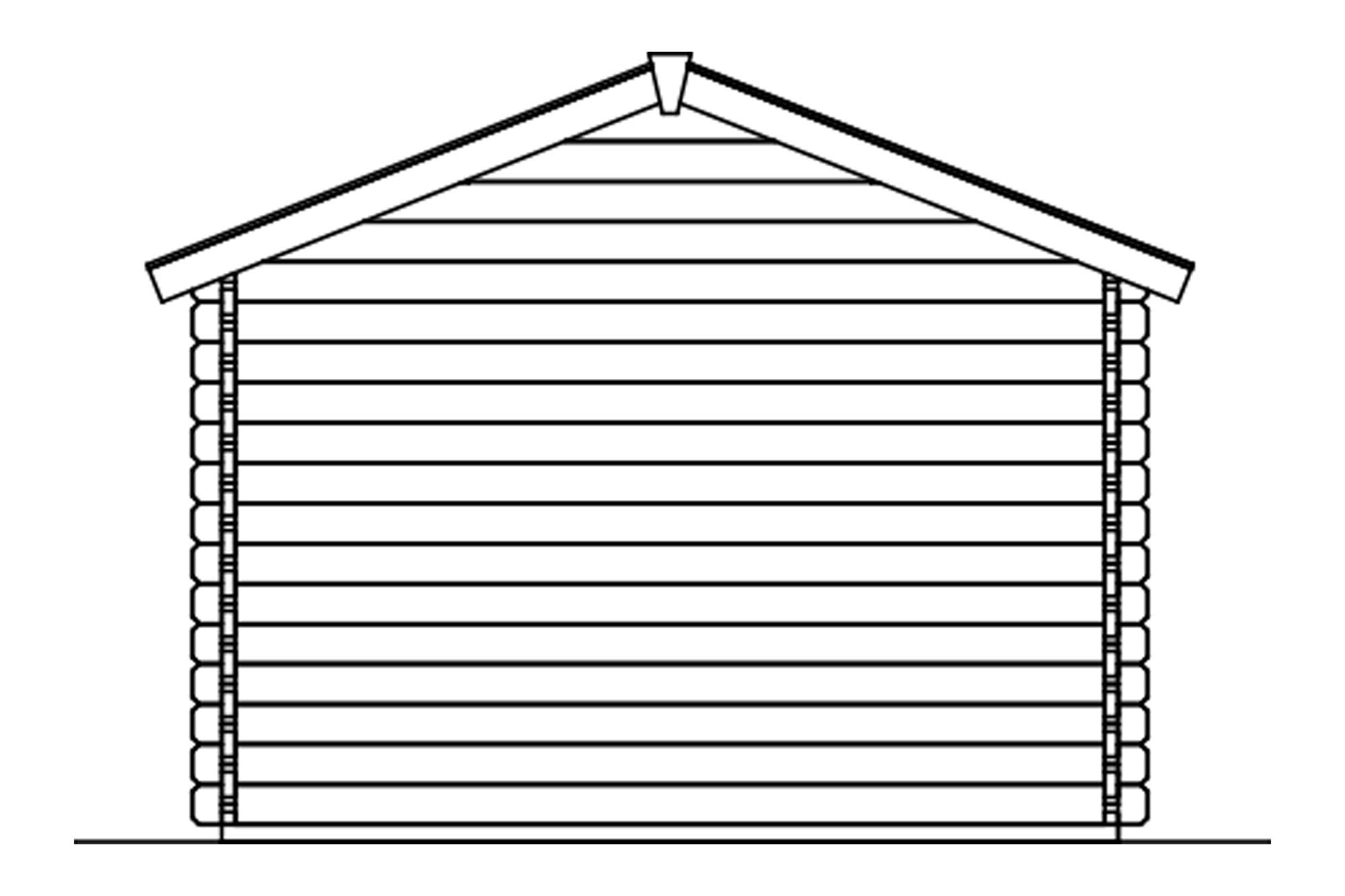 Zahradní domek NARVIK 1, 45mm, 300 x 250 cm, neošetřené