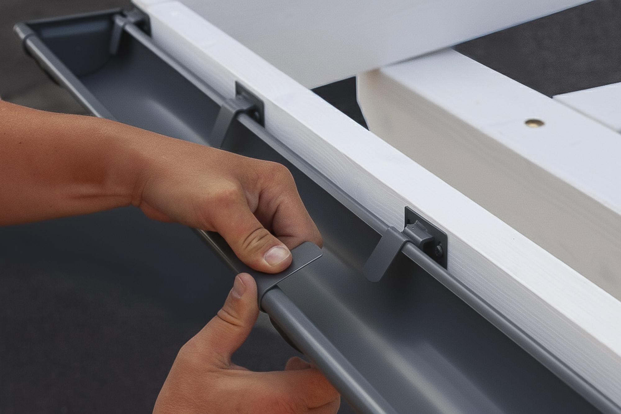 Regenrinnen-Set 648 cm (2er-Set), Stahl, verzinkt u. anthrazit beschichtet