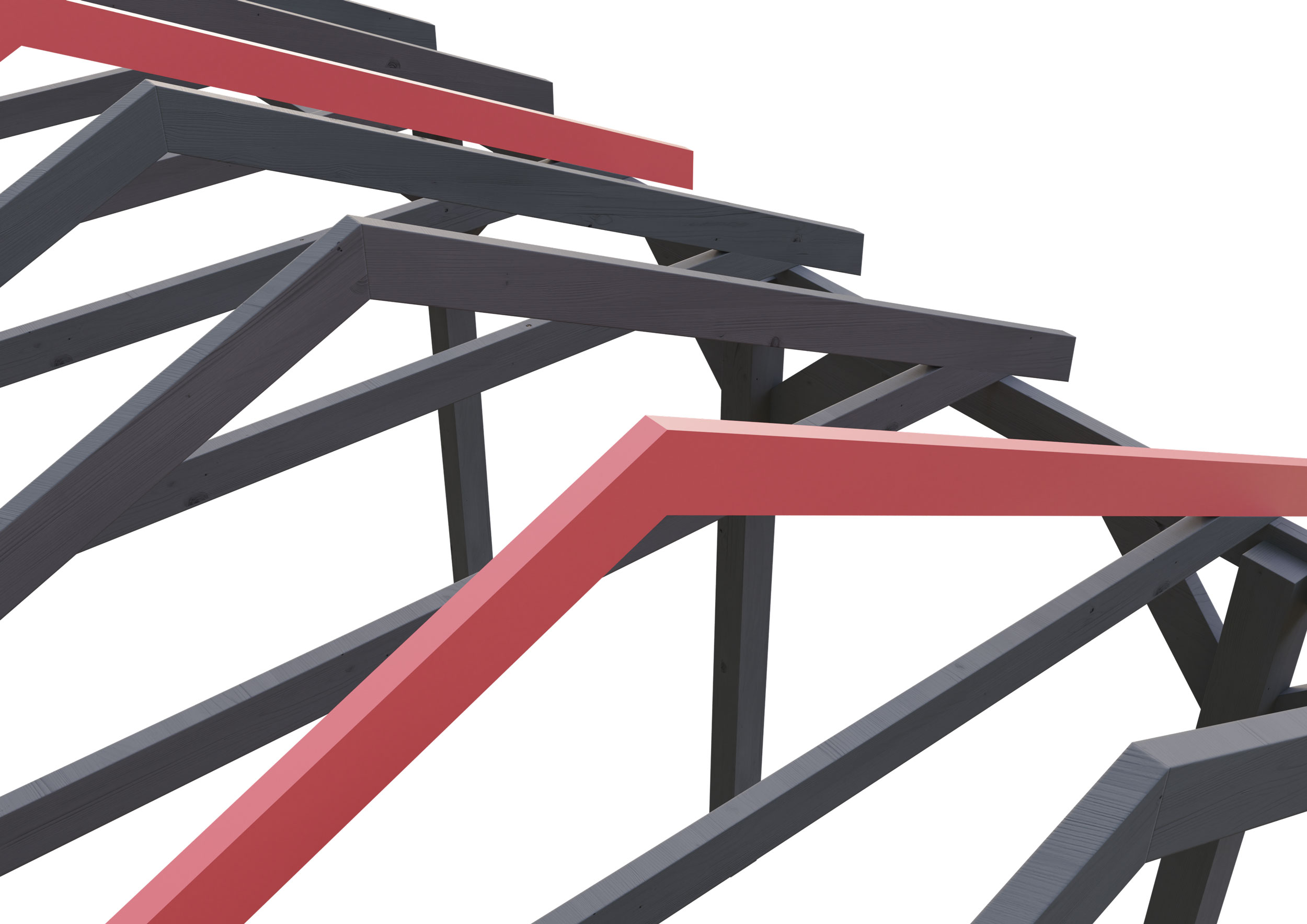 Schneelasterhöhung Carport 620 x 750 cm, schiefergrau