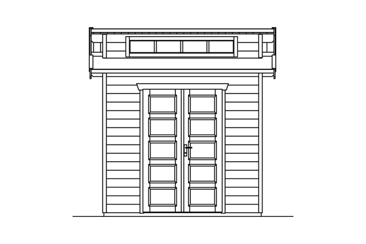 Gartenhaus Gent, 250 x 250 cm, schwedenrot