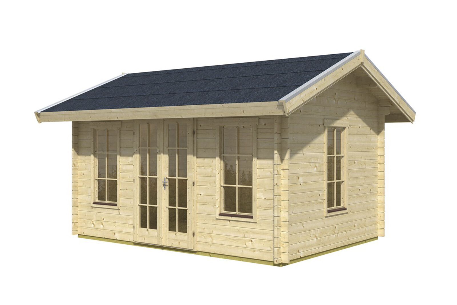 Chalet de loisirs MONTREAL 2, 420x380cm, 70mm, toit isolable (pour tuiles)