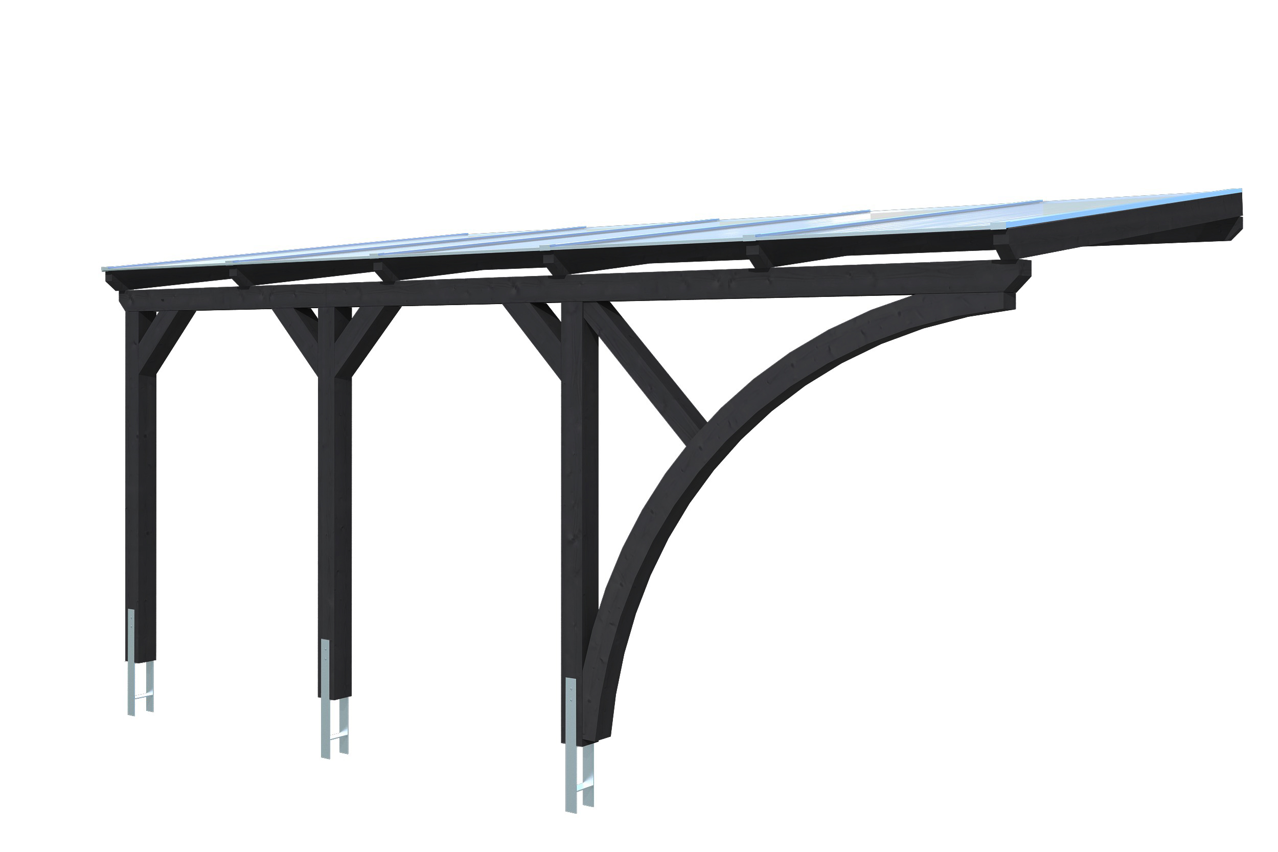 Produktbild: Carport Eifel 300 x 541 cm, farblich behandelt in anthrazit
