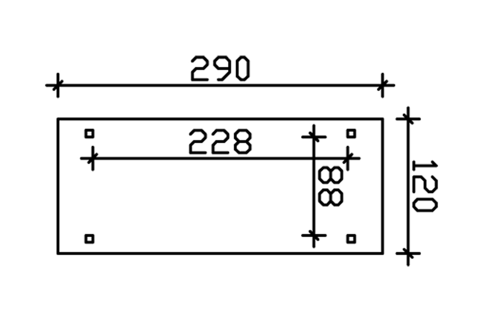 Holzunterstand Lars 2, 290 x 128 cm, natur