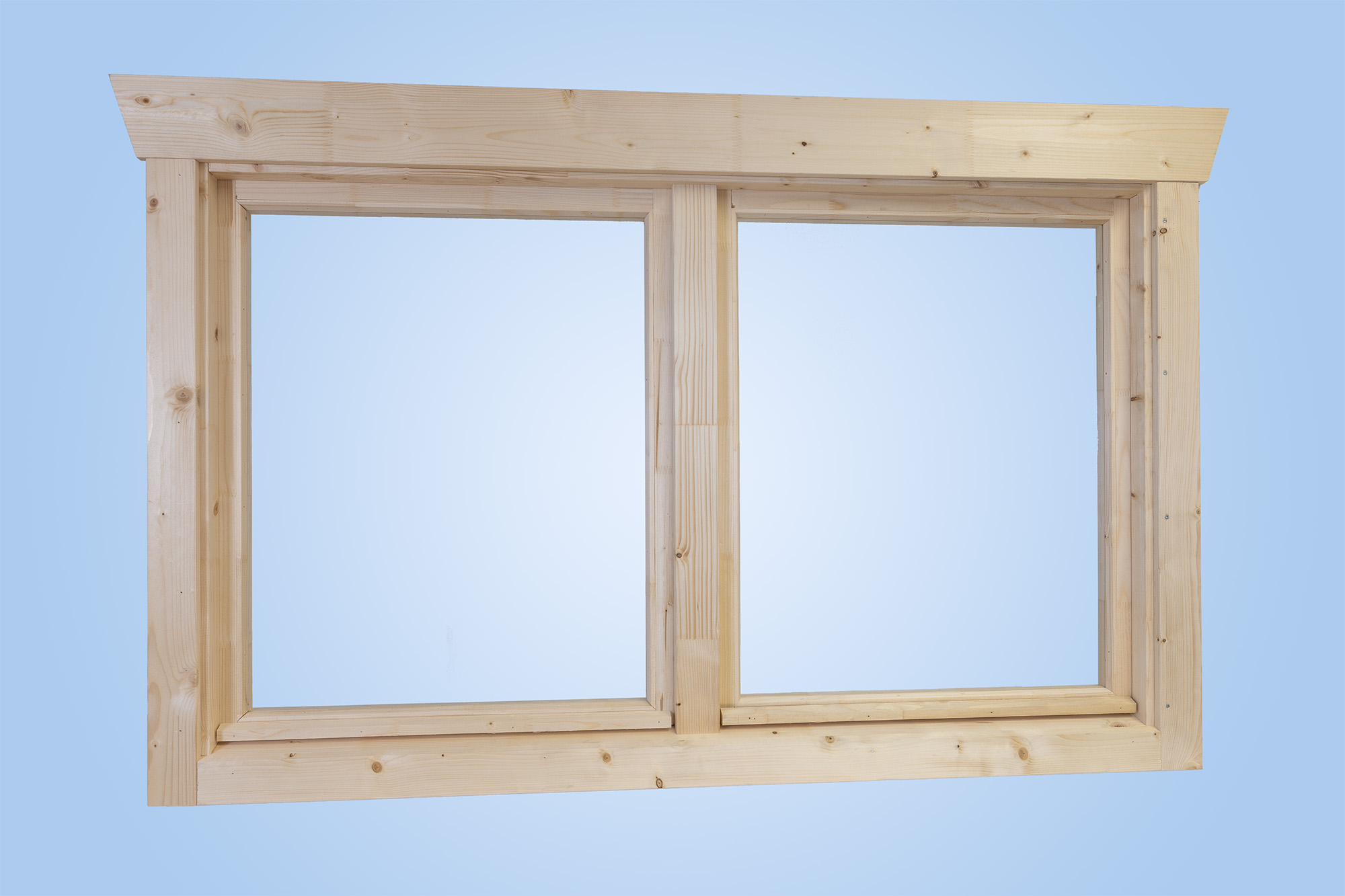 Fenster von außen, Darstellung ohne Sprossen